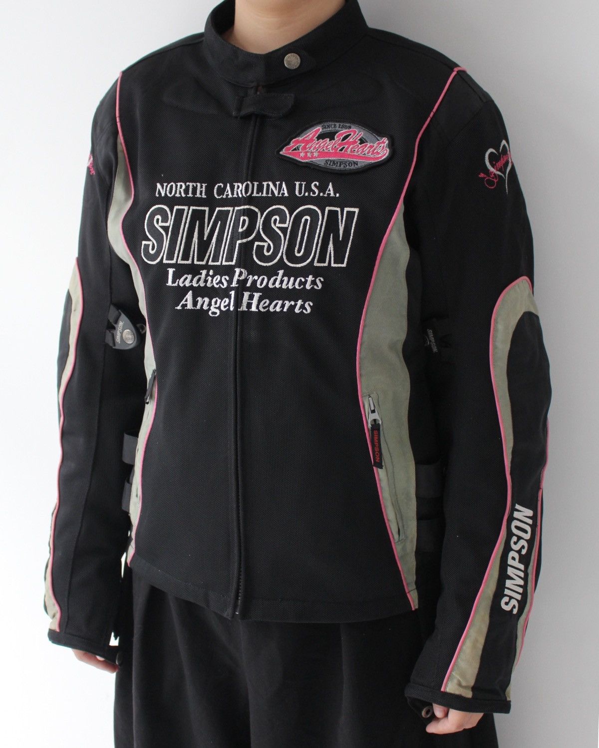 Vintage 2000S SIMPSON ANGELHEARTS LADIES PRODUCT RACING JACKET Size US L / EU 52-54 / 3 - 2 Thumbnail