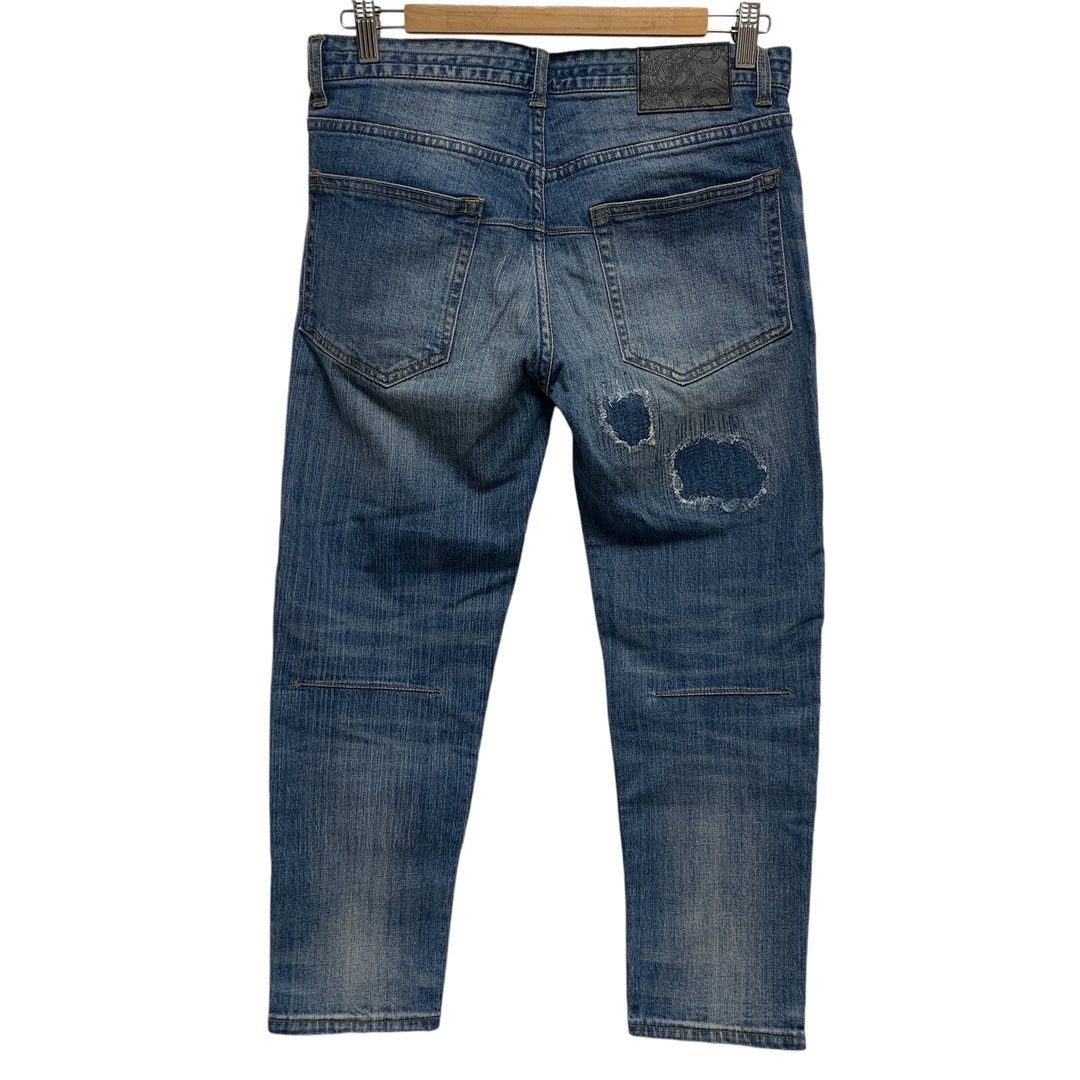 Number (N)ine NUMBER NINE NANO UNIVERSE CROPPED DISTRESSED DENIM JEANS Size US 31 - 5 Thumbnail