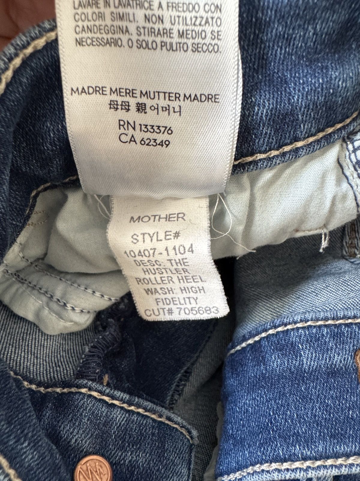 MOTHER Mother Denim Hustler Roller Heel Jeans High Rise, Flare 70s Size 27" / US 4 / IT 40 - 6 Thumbnail
