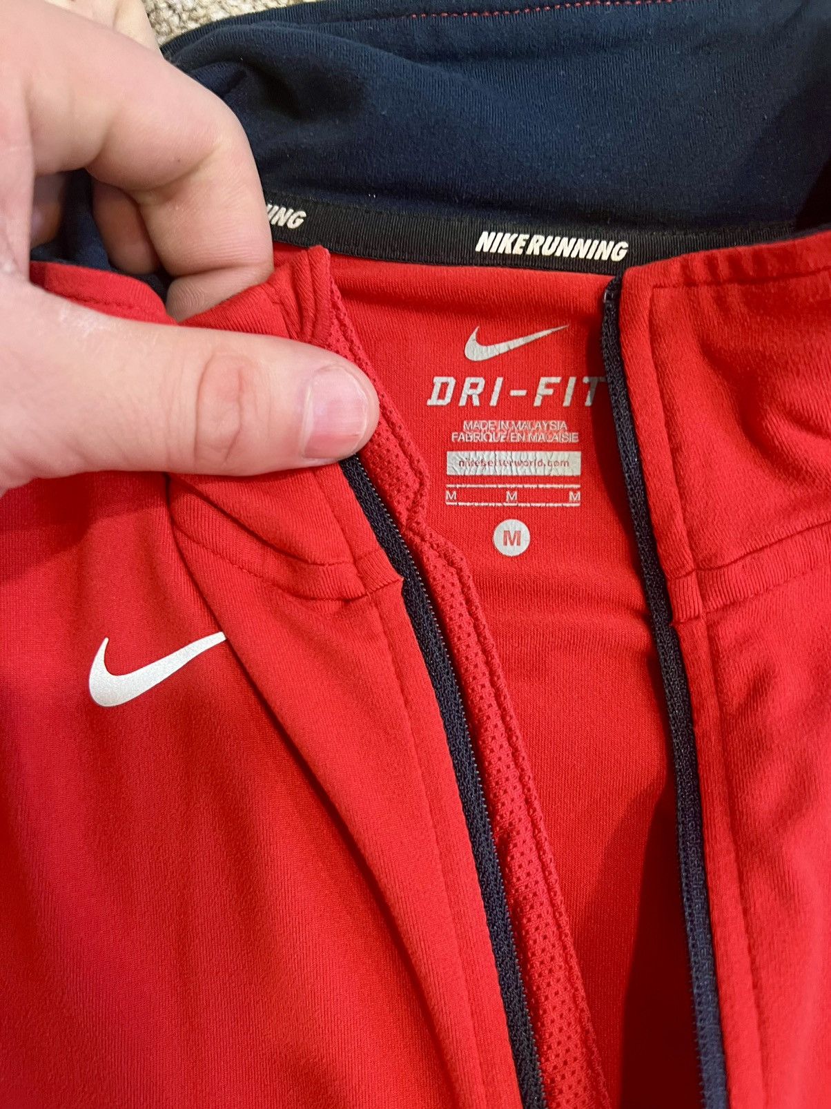Nike Nike Team USA QuarterZip Running LS Shirt RED mens size M Size US M / EU 48-50 / 2 - 6 Thumbnail