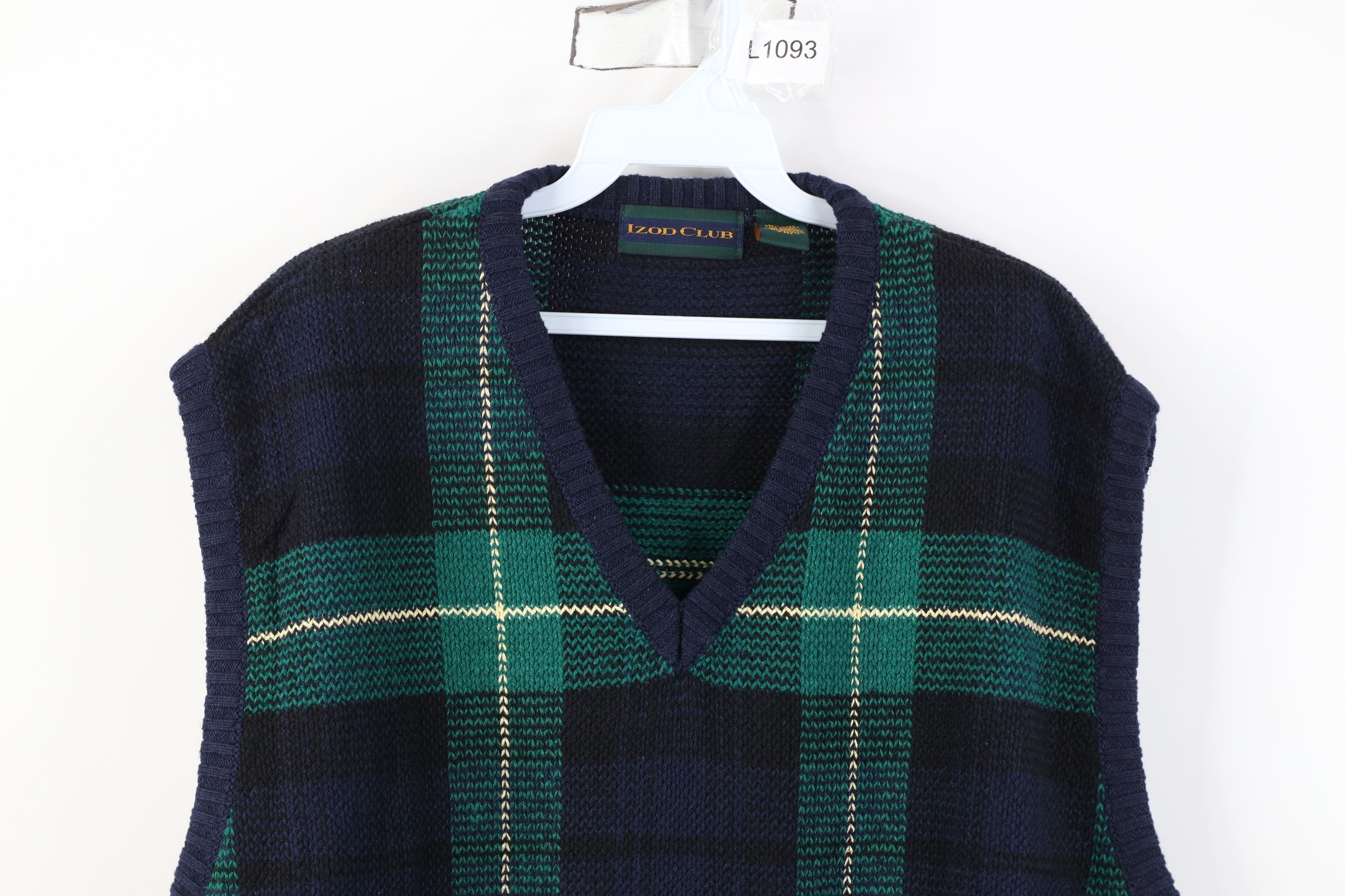 Vintage Vintage 90s Streetwear Blend Knit V-Neck Sweater Vest Plaid Size US XL / EU 56 / 4 - 2 Thumbnail