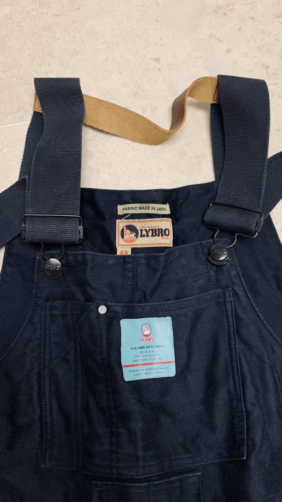Nigel Cabourn Nigel Cabourn x Lybro moleskin denim docking dungaree. Size US 35 - 6 Thumbnail