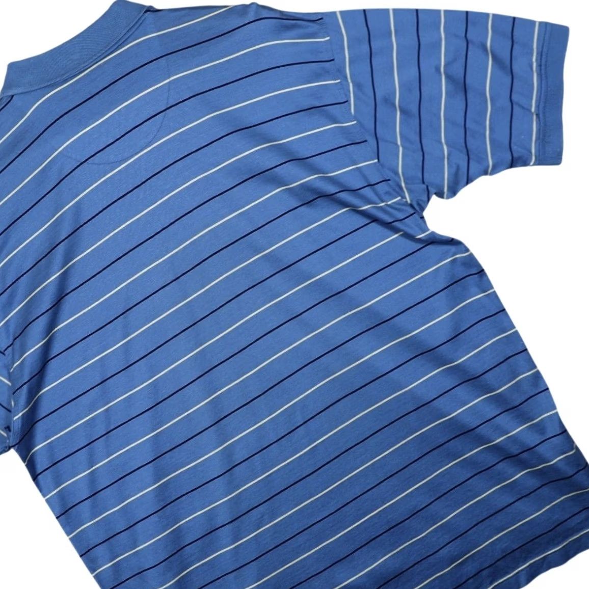 Izod IZOD Polo Shirt Mens Short Sleeve Blue Striped 100% Cotton Size L Premium Classic Golf Shirt Size US L / EU 52-54 / 3 - 2 Thumbnail