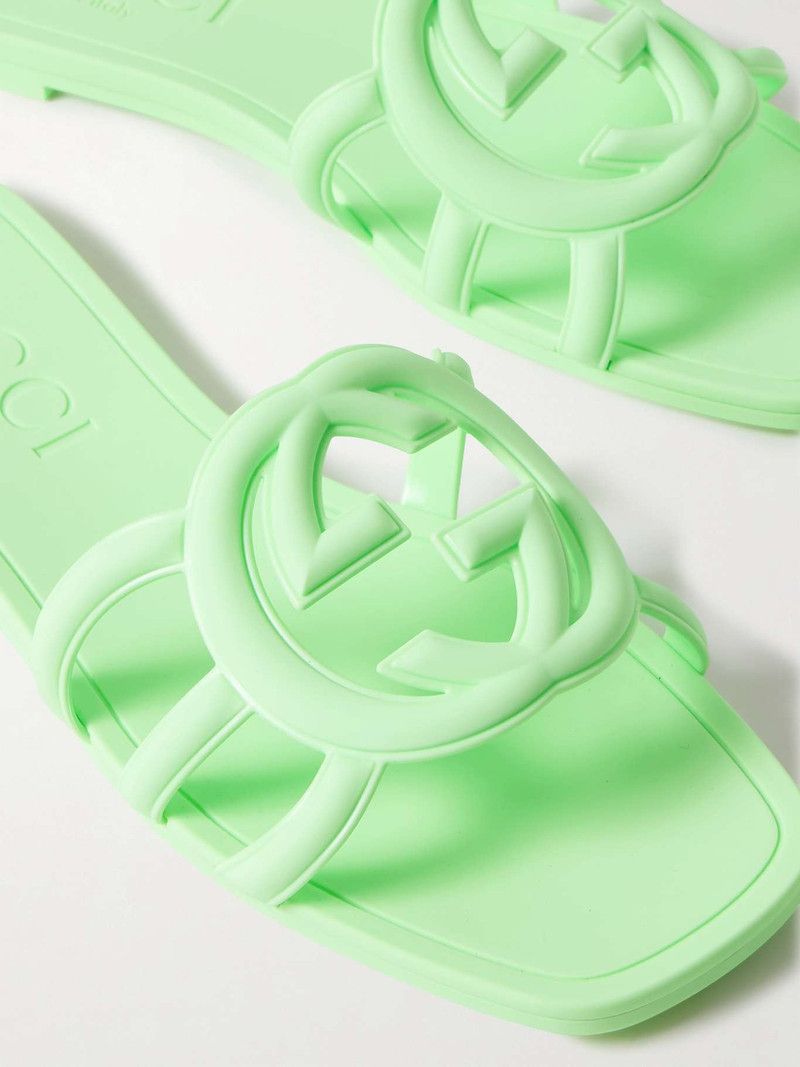 Gucci oc11z0526 Women's Interlocking G Slides Slippers in Mint Size US 5 / IT 35 - 4 Thumbnail