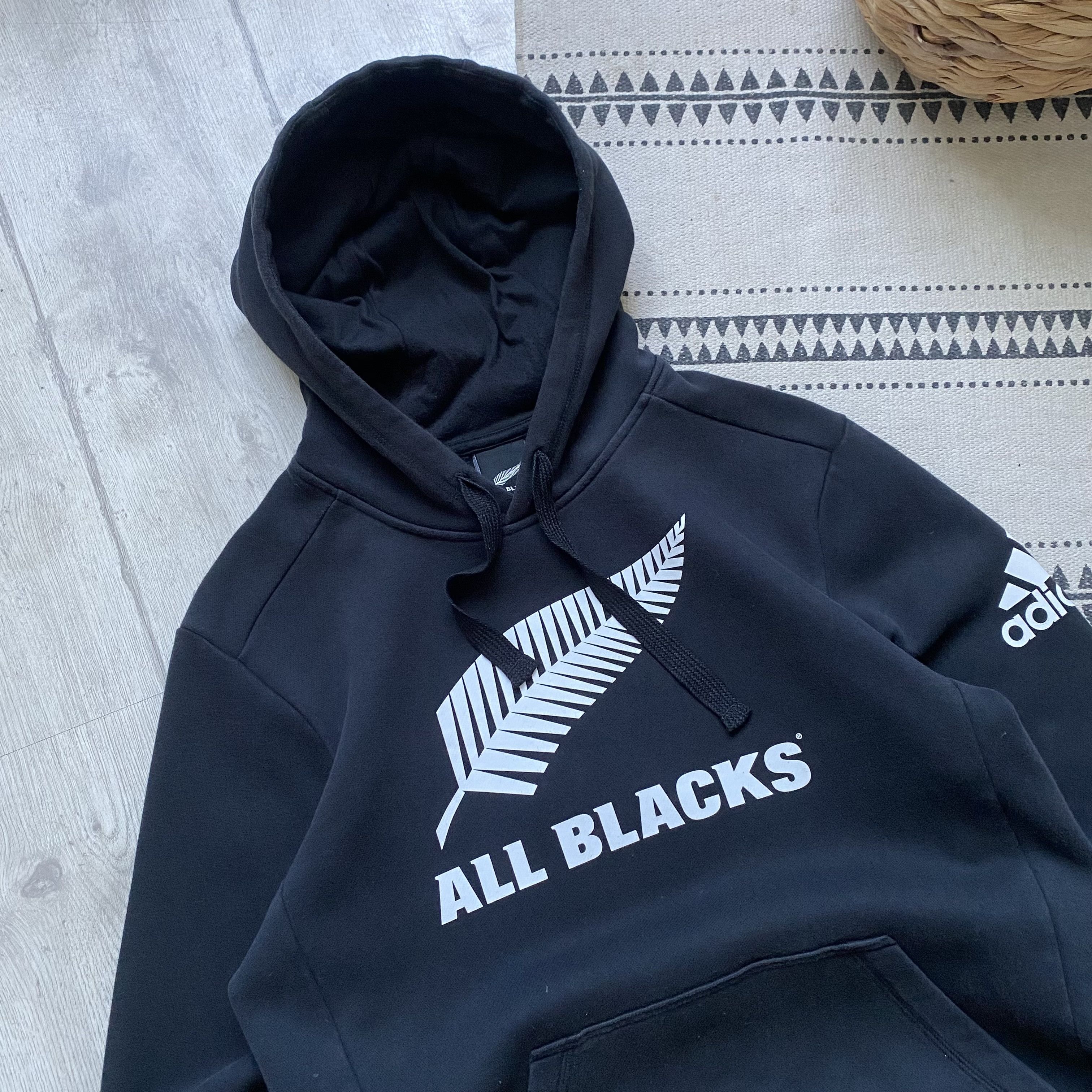 Adidas 🏈 Blockore ALL Black New Zealand rugby Hoodie Nike Drill Size US S / EU 44-46 / 1 - 2 Thumbnail