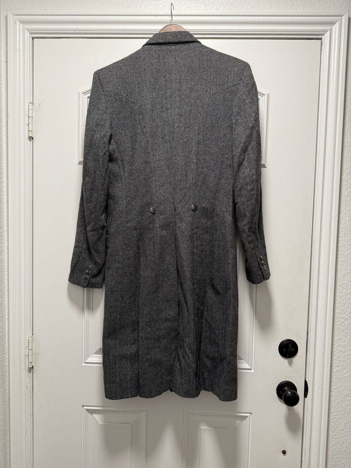 Hedi Slimane Vintage Herringbone Overcoat Size US S / EU 44-46 / 1 - 2 Thumbnail