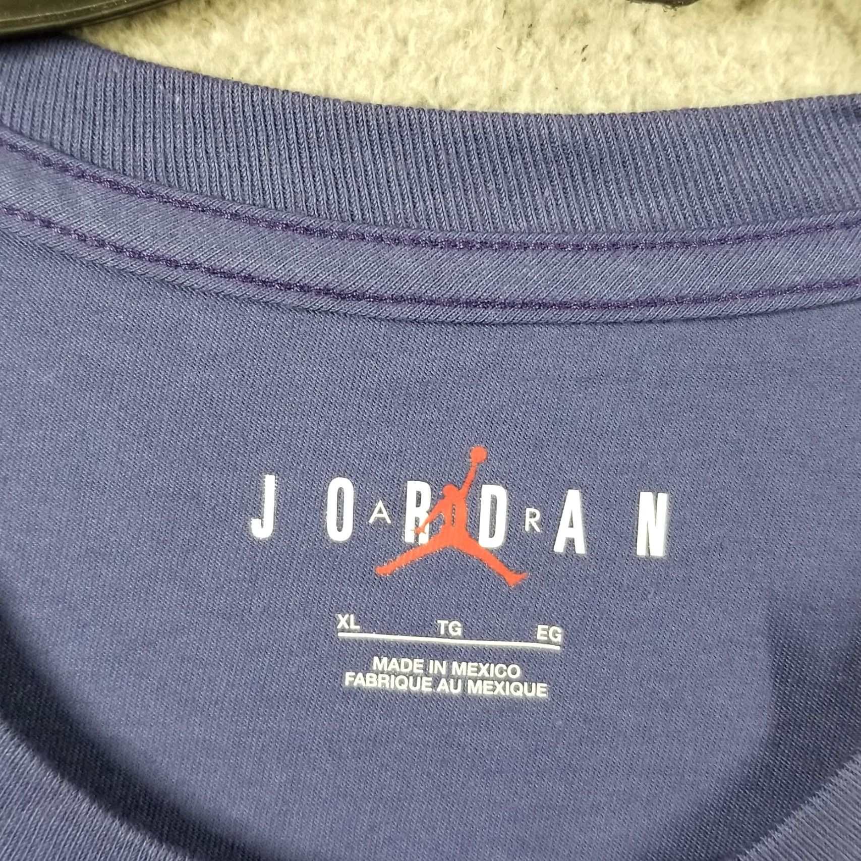 Jordan Brand JORDAN Air Wordmark Stamp Shirt XL Black Jumpman Crew Neck Men Retro Sports Size US XL / EU 56 / 4 - 4 Thumbnail