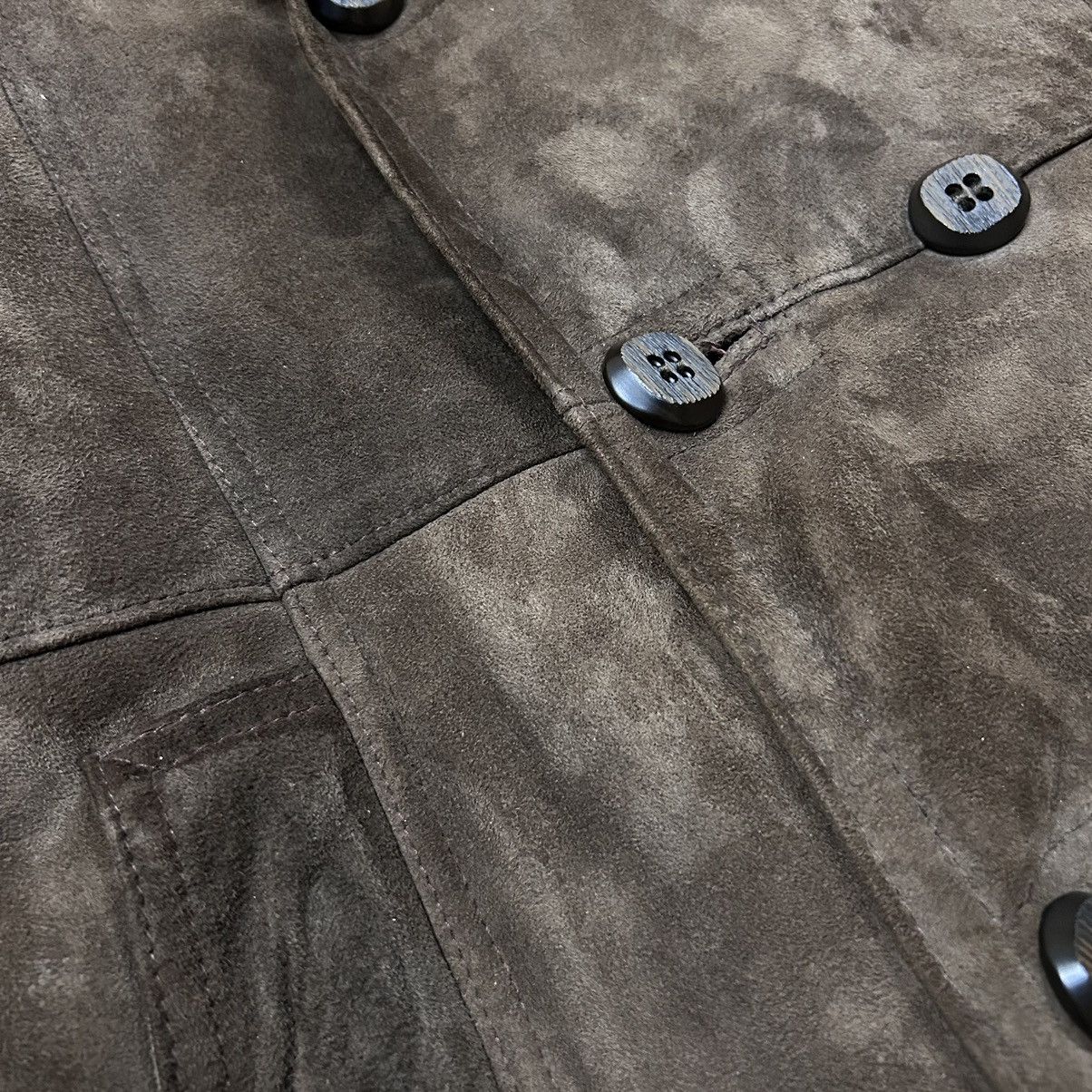 Japanese Brand × Vintage Vintage Scandinavian Warm Suede Double Breasted Long Coat Size US M / EU 48-50 / 2 - 9 Thumbnail