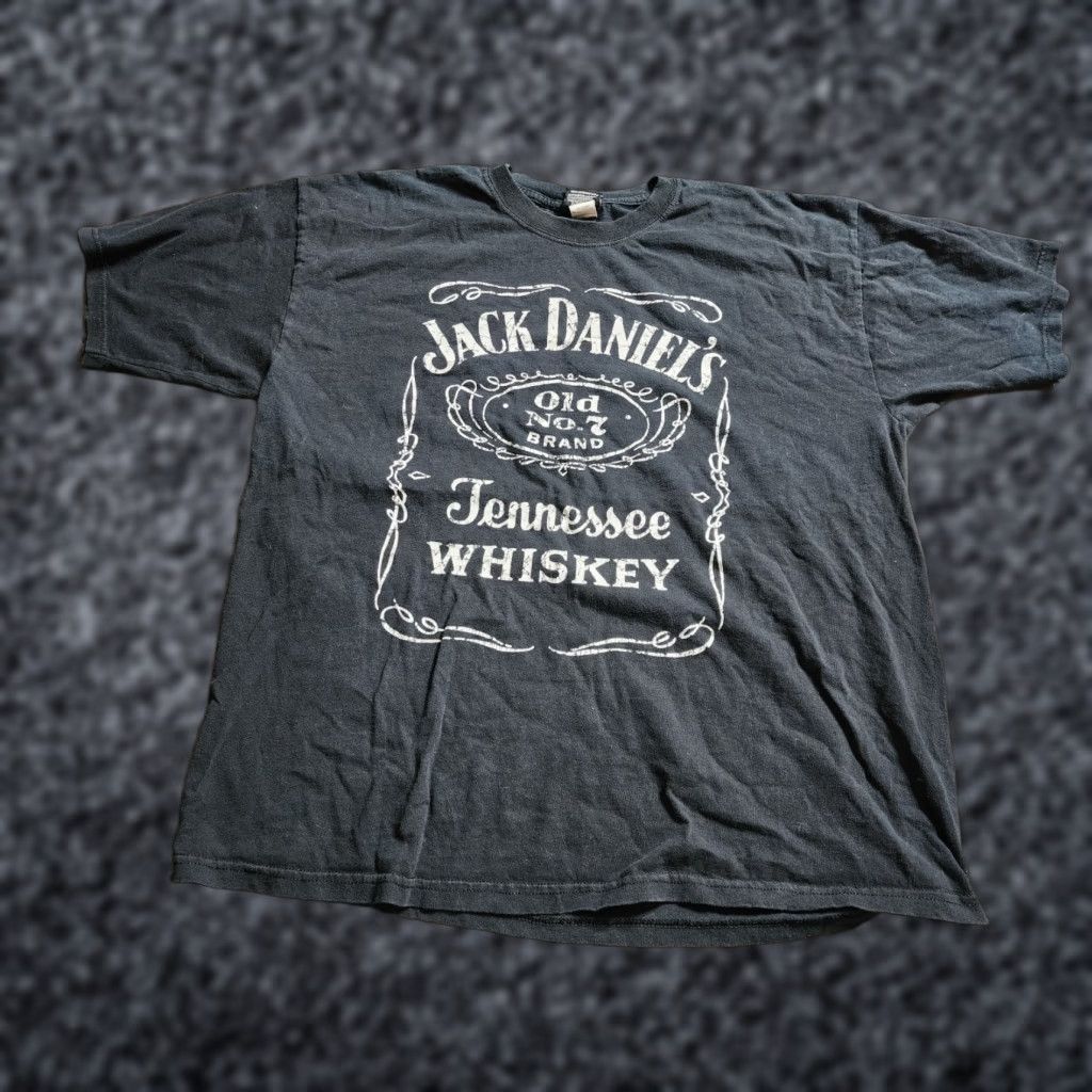 Etro Jack Daniels T-Shirt Mens XL Black Big Print Crew Neck Short Sleeve Cotton USA Alcohol Size US XL / EU 56 / 4 - 1 Thumbnail