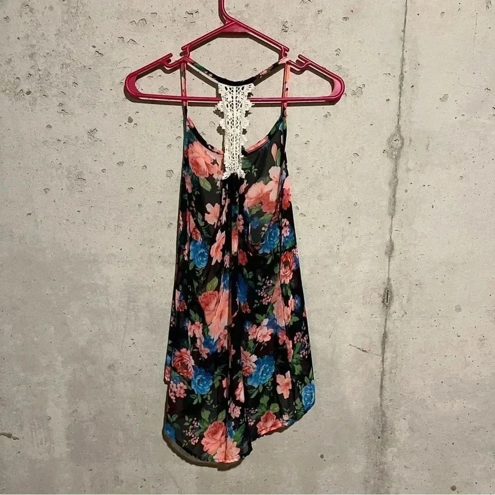 Other NOBLE U Floral Sheer Lace Racerback Tank Top Women’s Size M Size M / US 6-8 / IT 42-44 - 3 Thumbnail