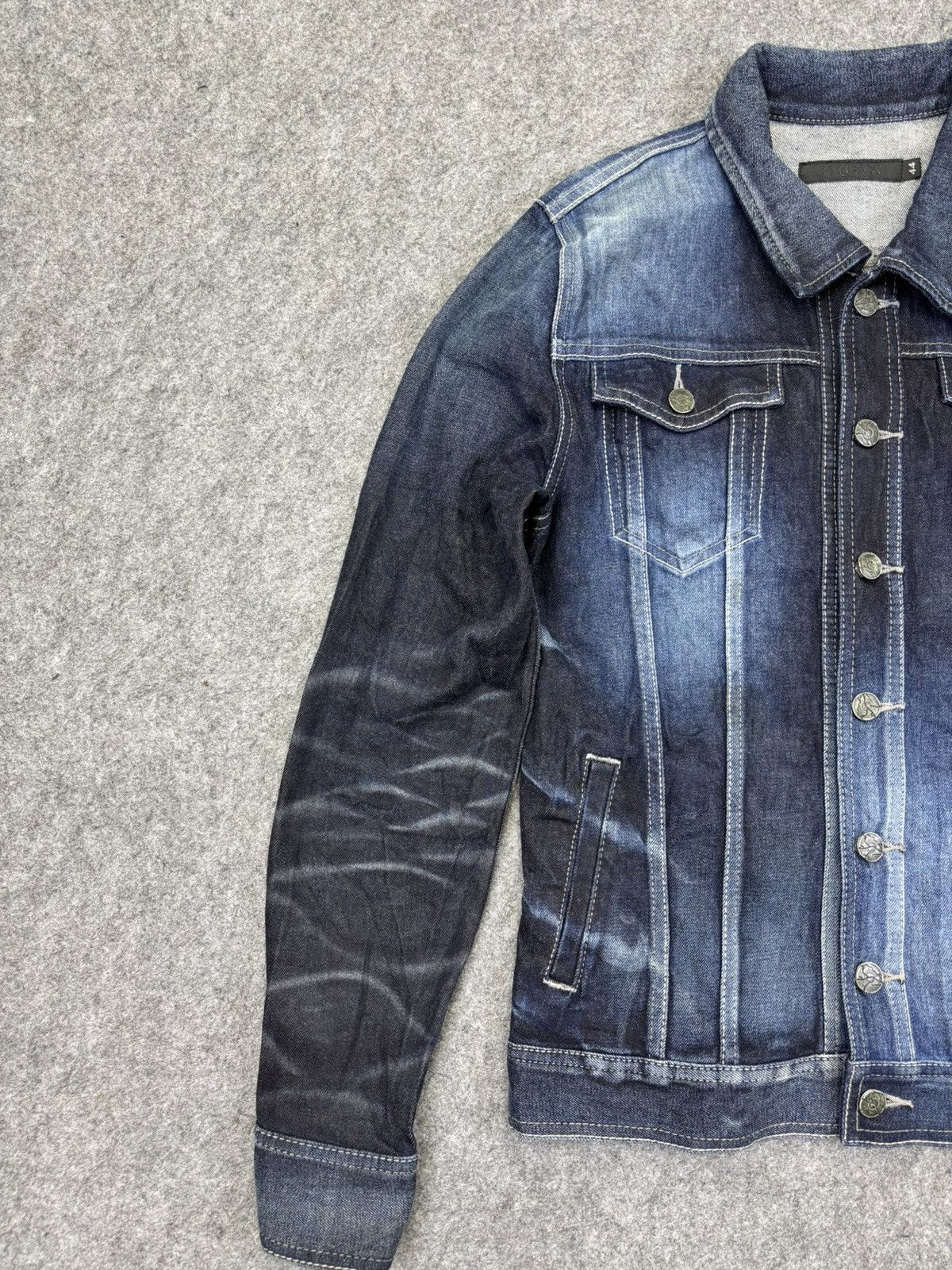 GOSTAR DE FUGA 💥Archival💥Fuga Claw Mark Fades Skinny Trucker Jacket K9 Size US XS / EU 42 / 0 - 4 Thumbnail