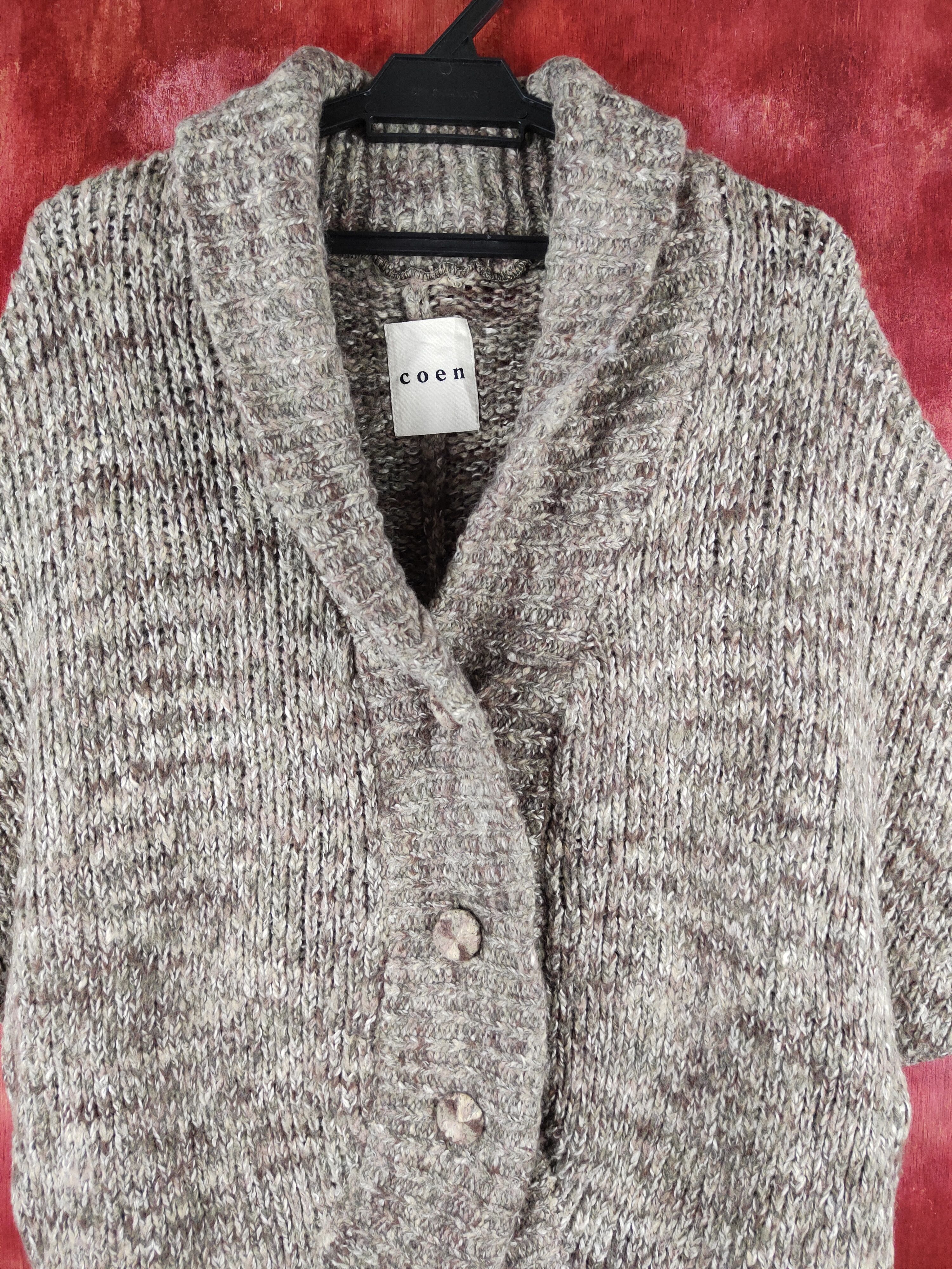 Japanese Brand Coen Olive Knitwear Cardigan #S2348 Size US L / EU 52-54 / 3 - 2 Thumbnail