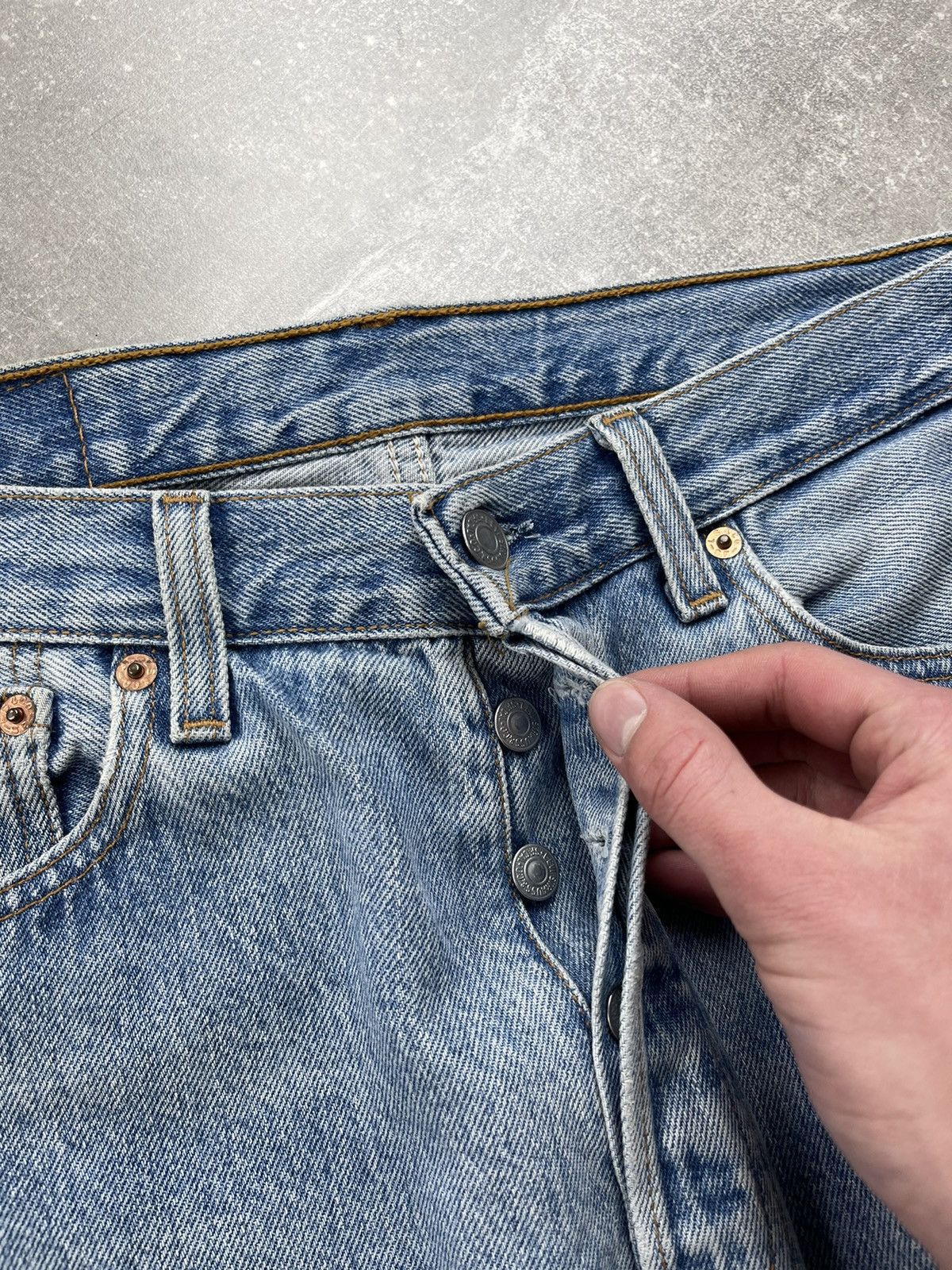 Levi's × Vintage Vintage Levis 501xx Light Blue Jeans Size US 31 - 11 Thumbnail