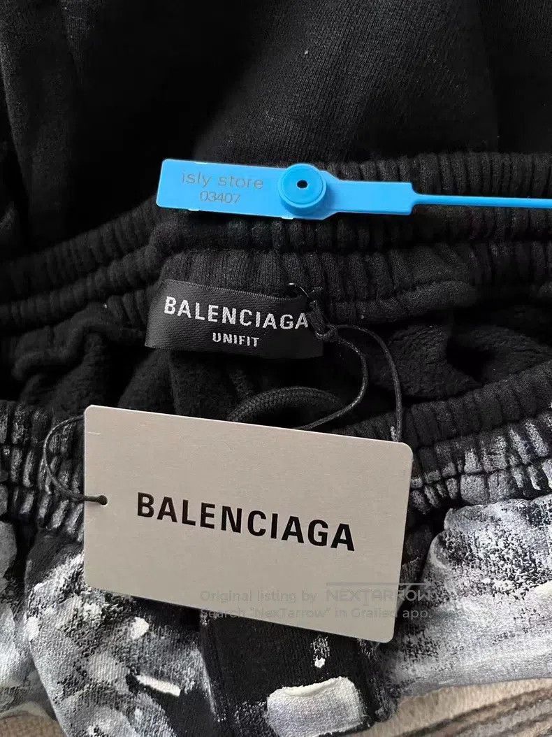Balenciaga Balenciaga size S Splatter Effect Elastic Waist Straight L Size US 27 - 4 Thumbnail