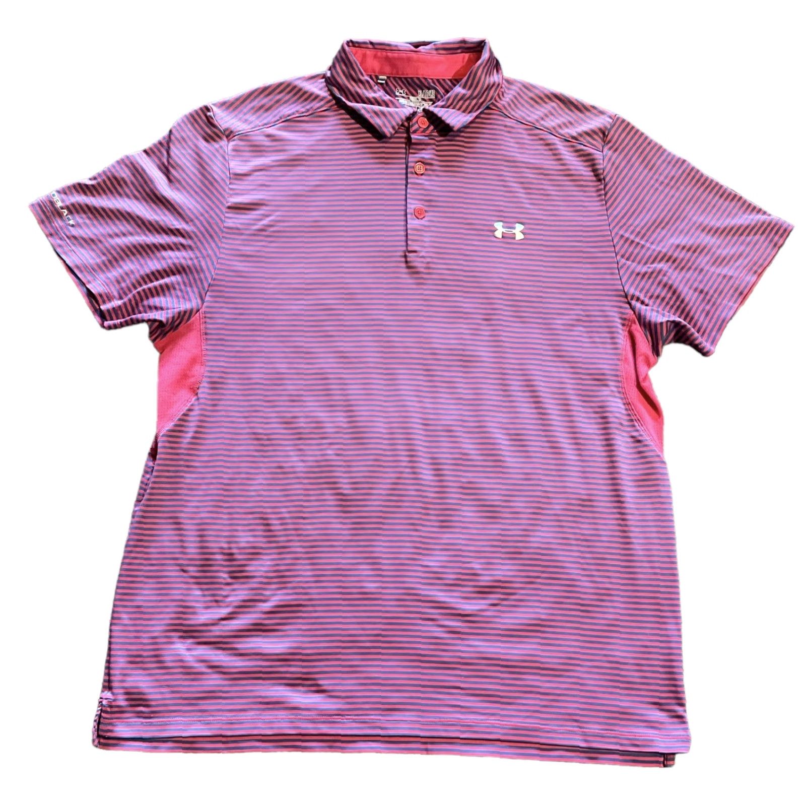 Under Armour VINTAGE? No. Under armour Golf Polo Shirt Gray Red Striped 2 Men's XL Short Sleeve Polo Shirt Womens? Mens XL Short Sleeve Under Armour & Puma? Size US XL / EU 56 / 4 - 6 Thumbnail