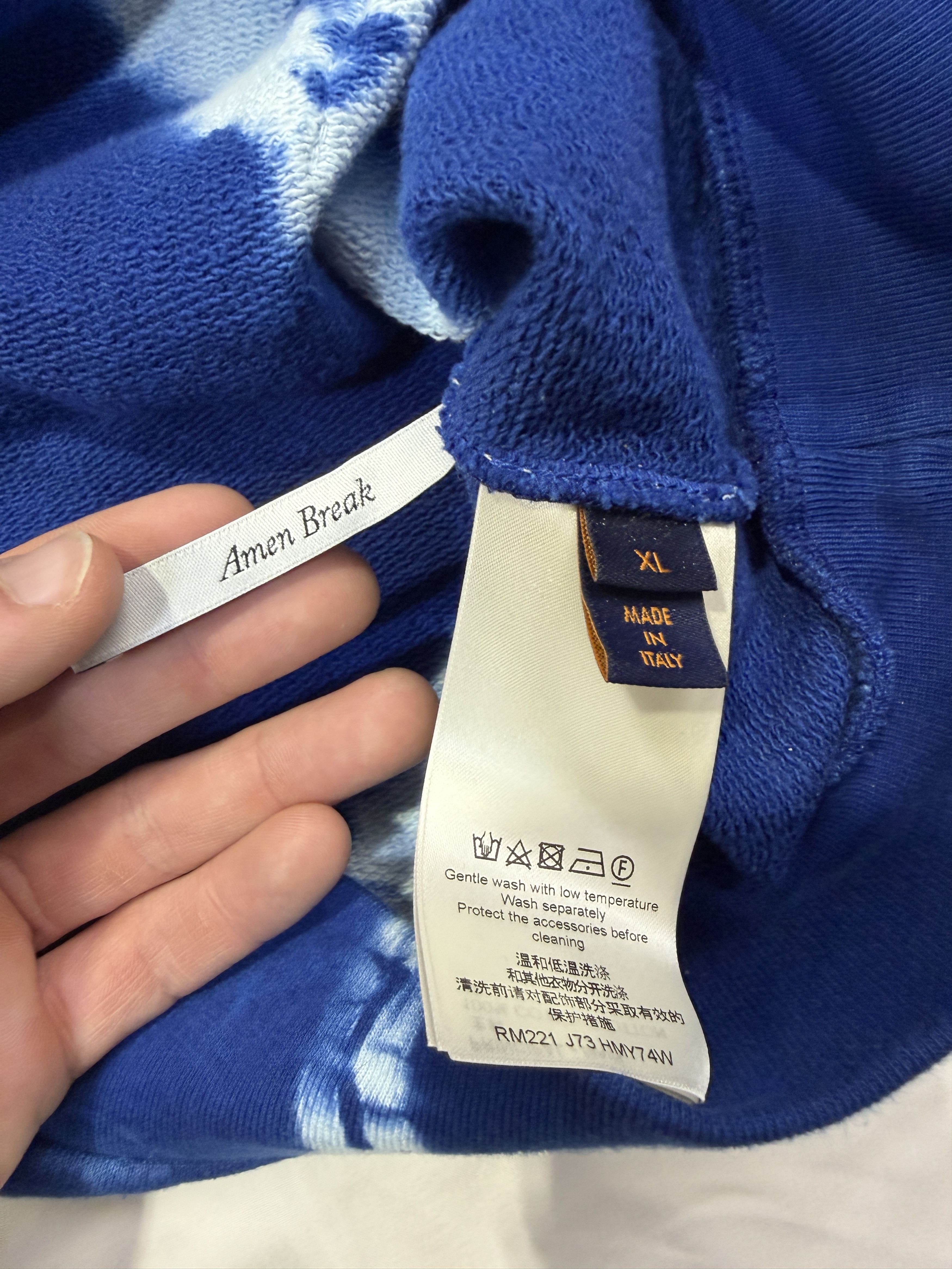 Louis Vuitton Louis Vuitton LV Tie Dye Blue Hoodie Size US L / EU 52-54 / 3 - 6 Thumbnail