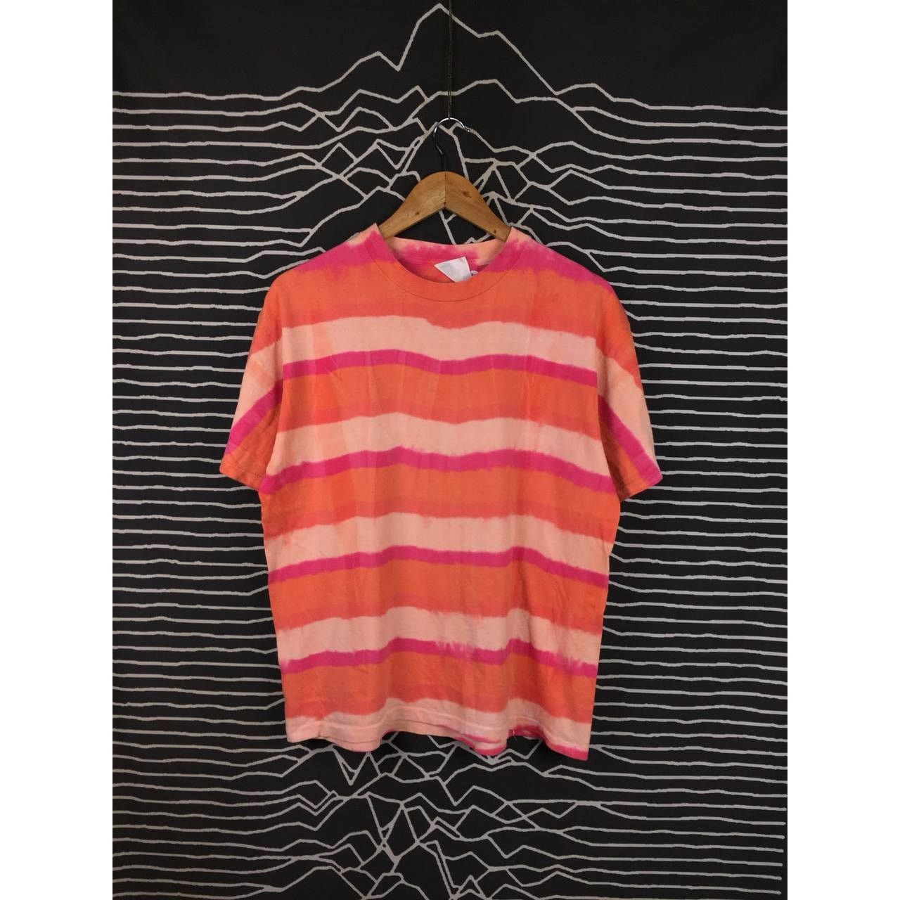 Vintage Vtg 90s Power Pro By Oneita Psychedelic Stripe Tie Dye Tee Size US L / EU 52-54 / 3 - 2 Thumbnail