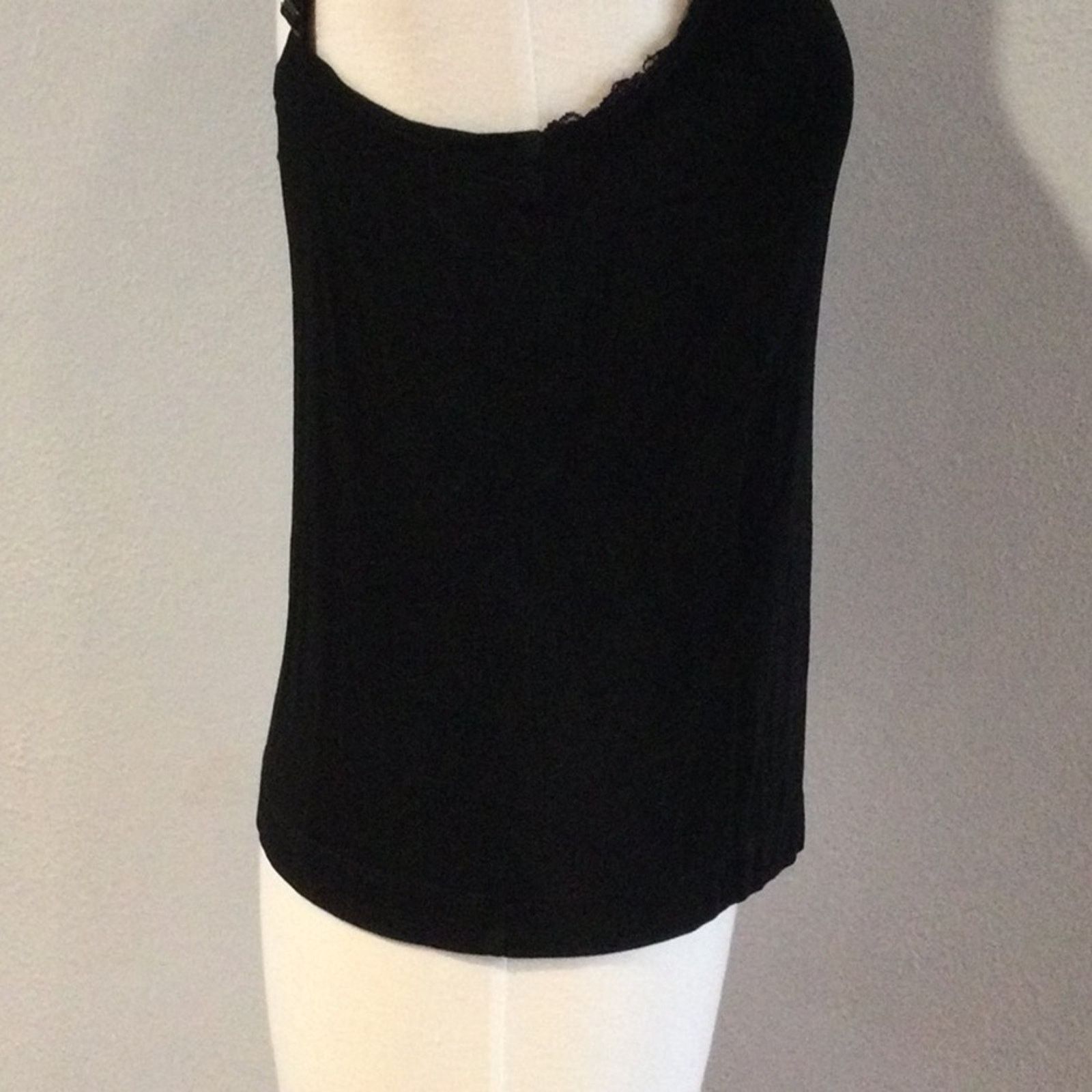 Chicos Chico's Travelers Black Lace Adjustable Strap Tank 2/L/12 Size L / US 10 / IT 46 - 6 Thumbnail