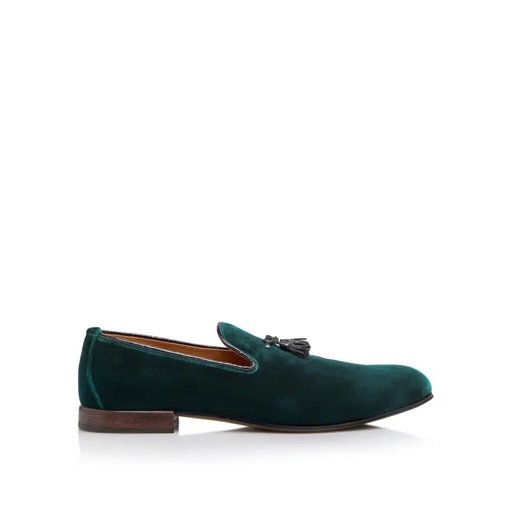 Tom Ford o1loc1c0225 J1343G Velvet Tassel Loafers in Green Size US 8 / EU 41 - 1 Thumbnail