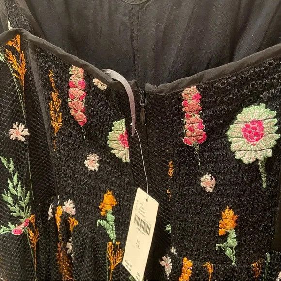 Anthropologie Anthropologie Floral Black Maxi Dress Size XL / US 12-14 / IT 48-50 - 3 Thumbnail