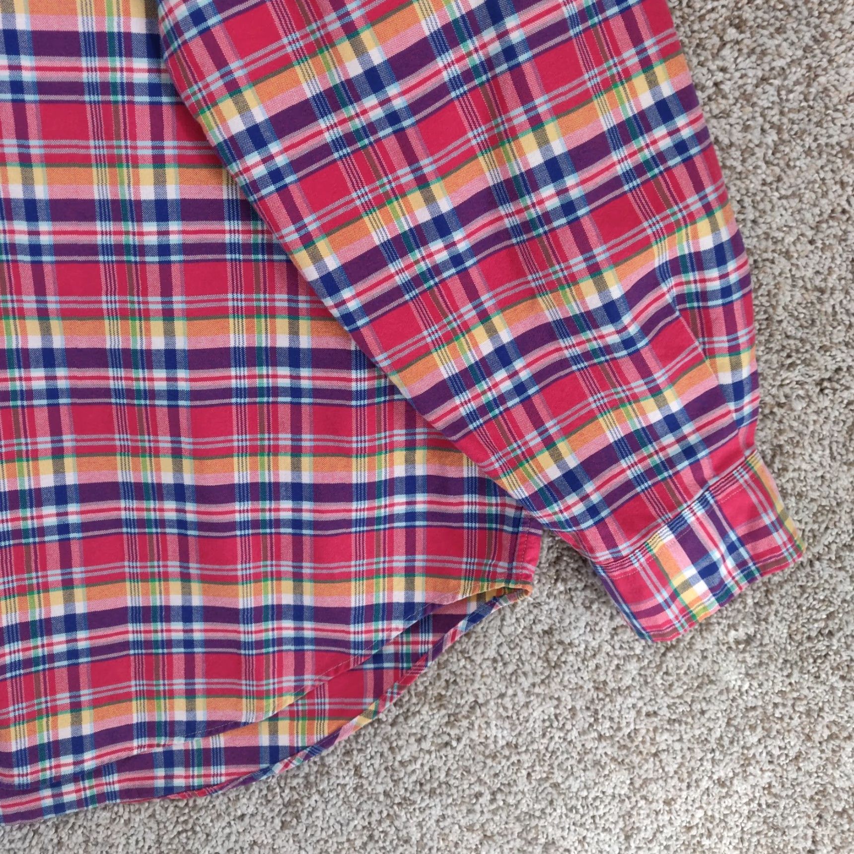 Polo Ralph Lauren Polo Ralph Lauren Shirt Mens 2XB 2XL Big & Tall Plaid Long Sleeve Button-Up Collared Navy Pony Color: Multicolor Size US XXL / EU 58 / 5 - 4 Thumbnail