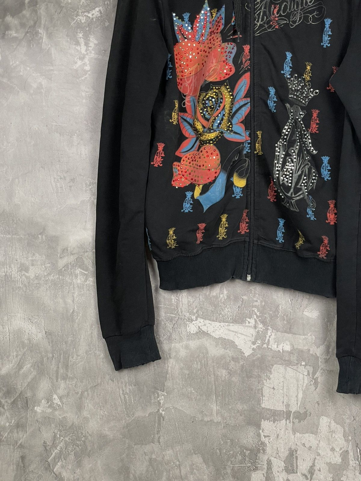 Christian Audigier × Ed Hardy × Vintage Vintage Zip Hoodie Christian Audiger Rare Size XL / US 12-14 / IT 48-50 - 5 Thumbnail