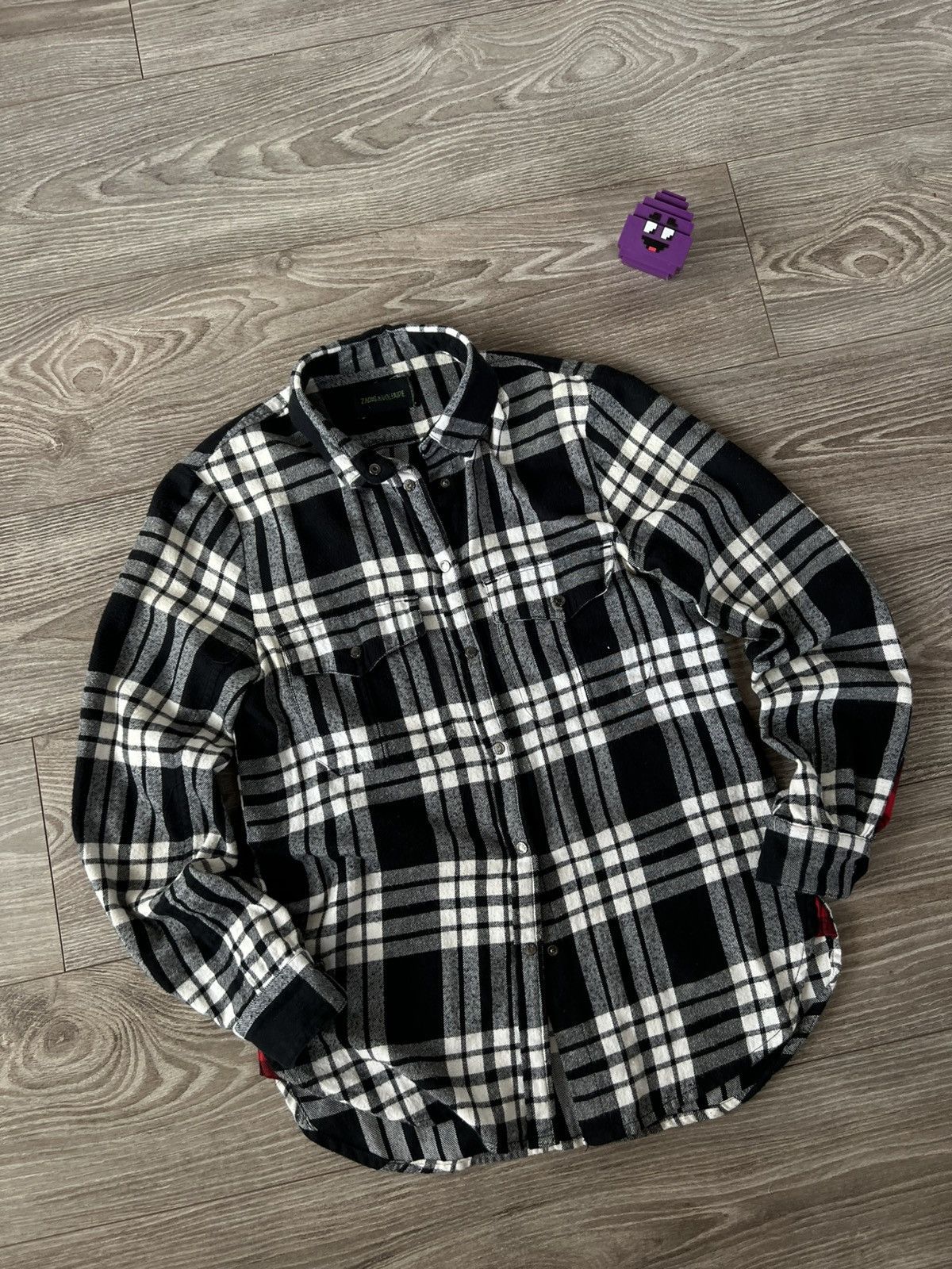 Zadig & Voltaire Zadig & Voltaire Tessy Patch Big Logo ‘Scull’ Flanel Shirt Size US XS / EU 42 / 0 - 10 Thumbnail