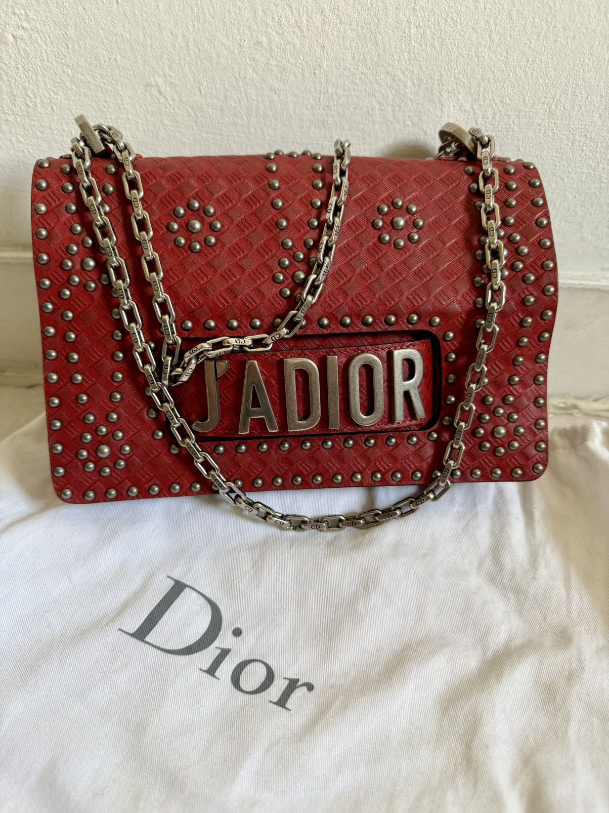 Dior Christian Dior J'Adior Flap Bag studded calfskin leather Size ONE SIZE - 12 Thumbnail