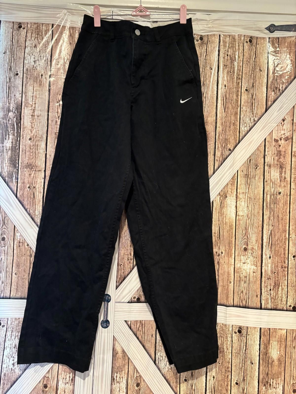 Nike Womens Nike Cotton Chino type black sz 26 preloved #305 Size 26" / US 2 / IT 38 - 1 Thumbnail