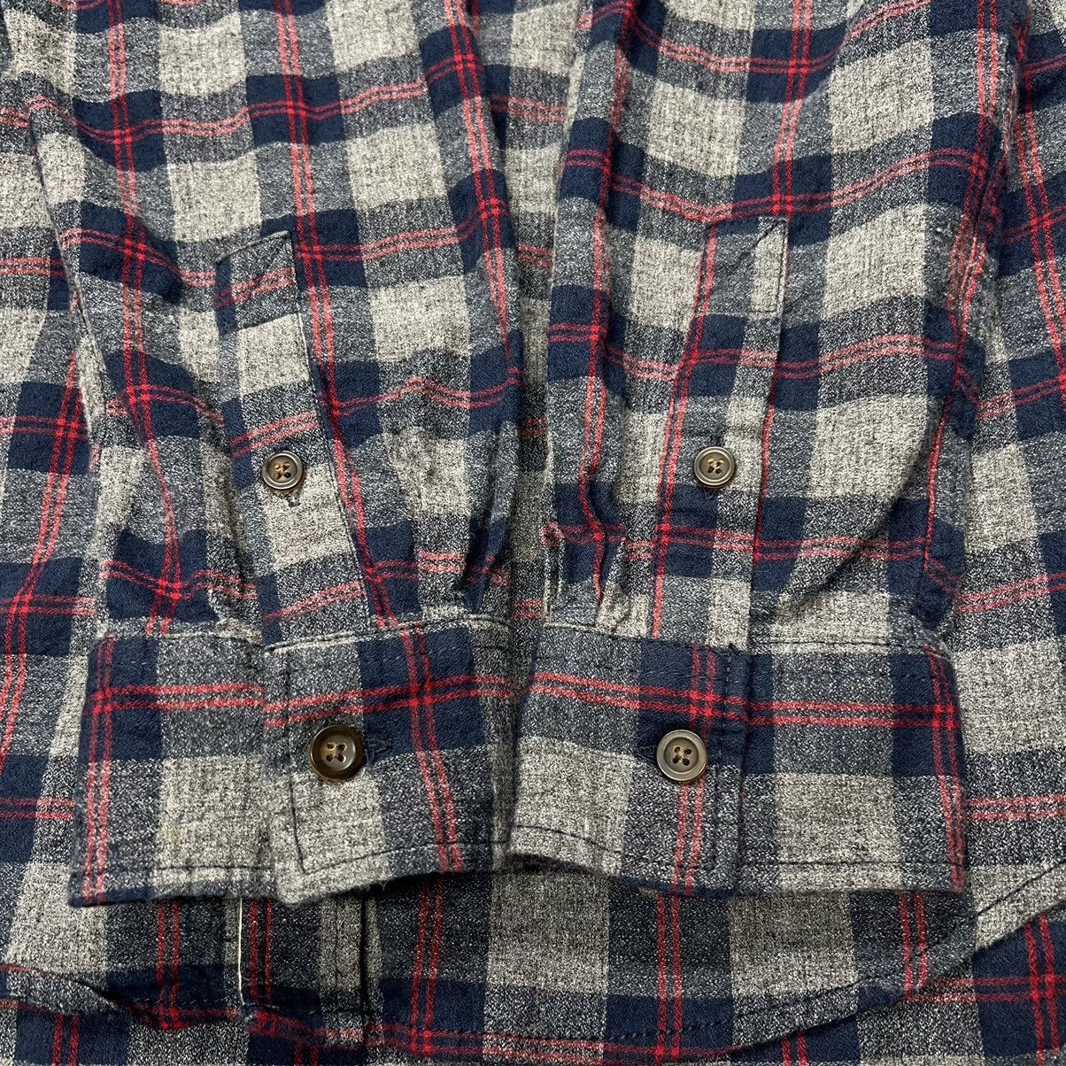 On The Byas On The Byas Flannel Shirt Grey Button Up Plaid Longer Length Size US M / EU 48-50 / 2 - 12 Thumbnail