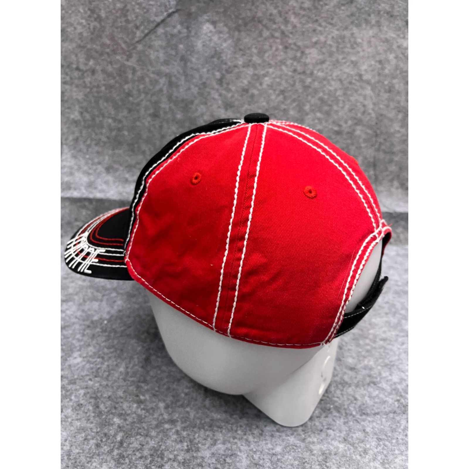 Disney Disney Hat Cap Minnie Mouse Adult One Size Black Red Cotton Strap Back Cap Hair Accessories Size ONE SIZE - 5 Thumbnail