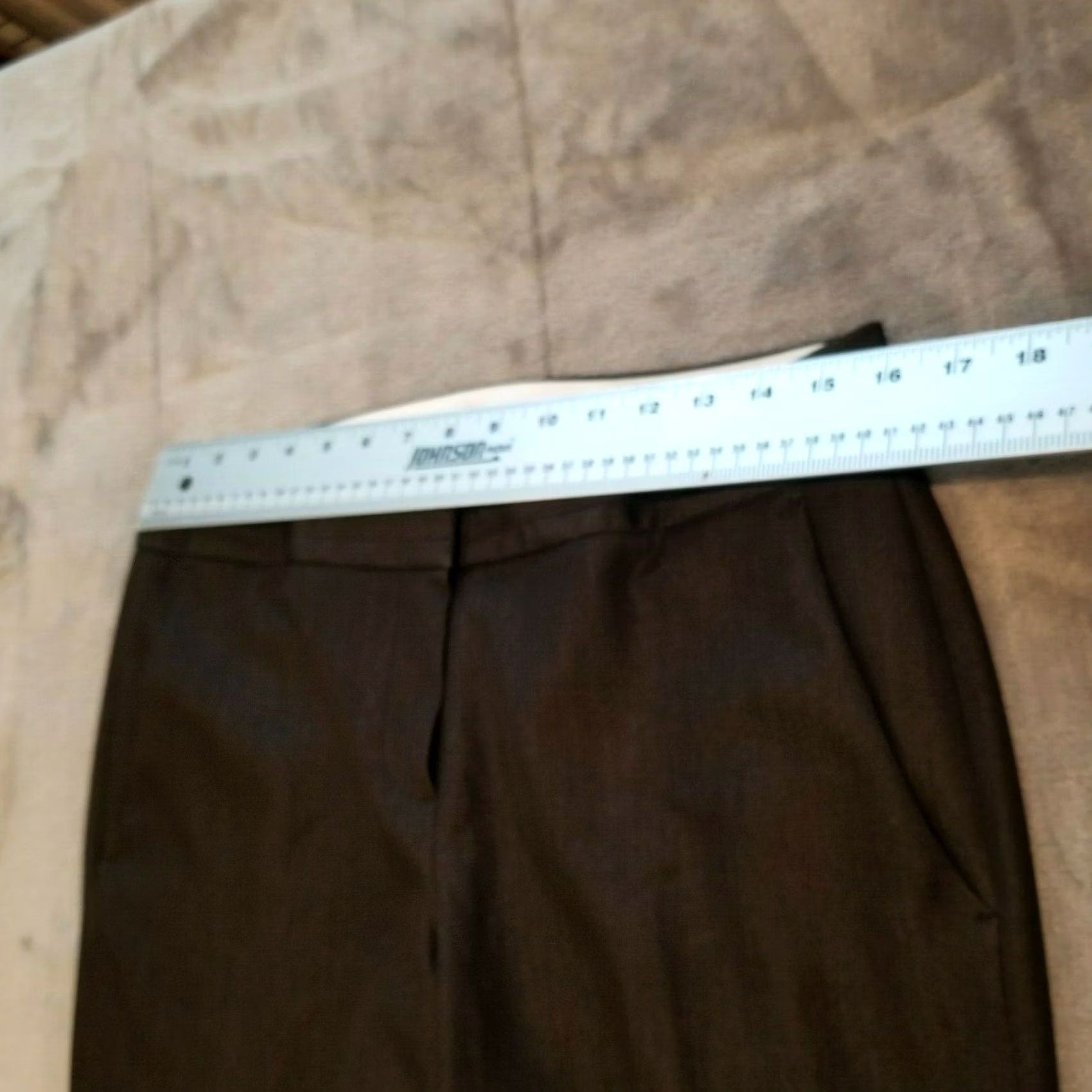 Vintage Sharagano Brown High Rise Straight Leg Dress Pants Stretch Size 8 Women's Slim Casual Pants with Pockets Size 30" / US 8 / IT 44 - 4 Thumbnail