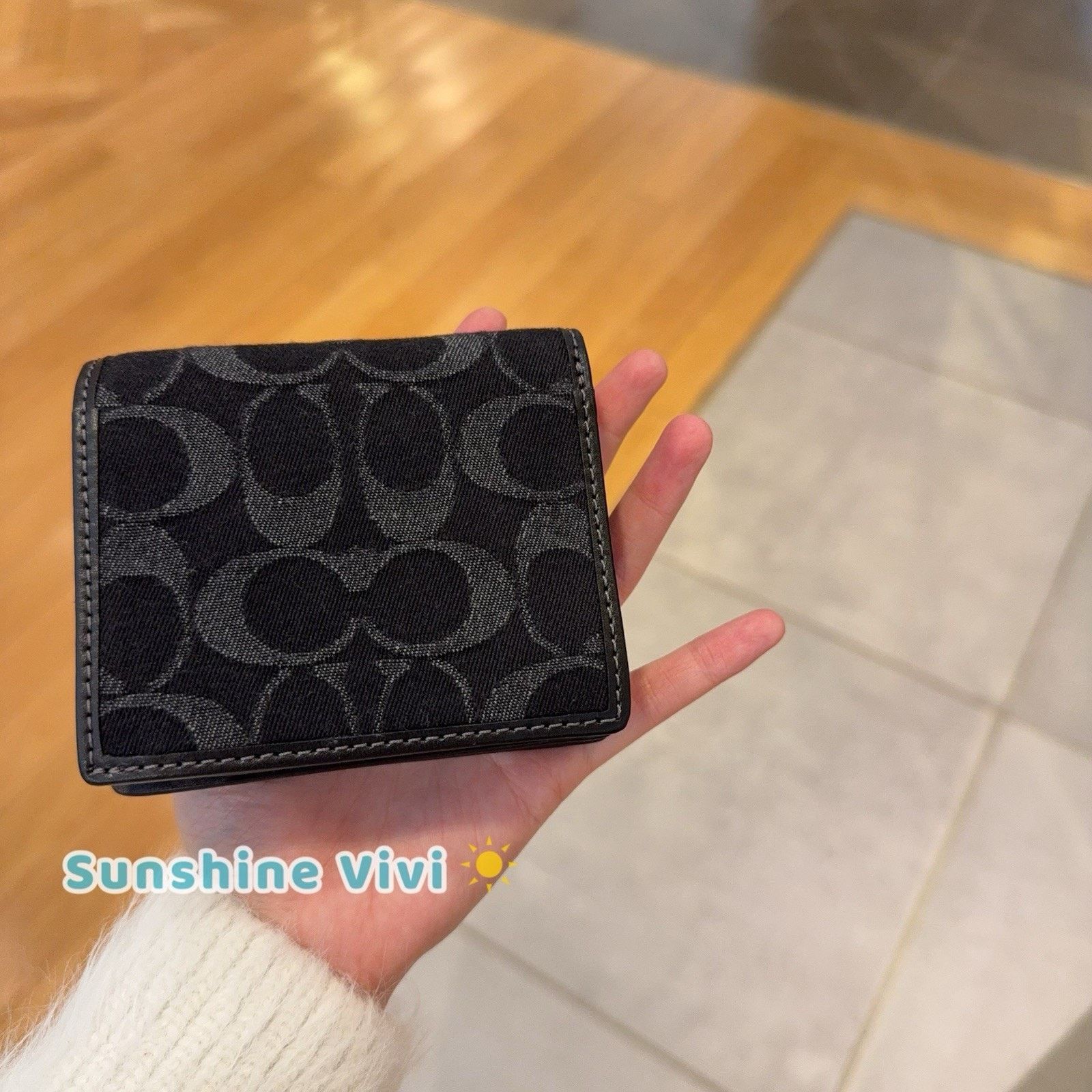 Coach NWT Coach Snap Wallet Signature CDF22 denim/Silver/Black Size ONE SIZE - 7 Thumbnail