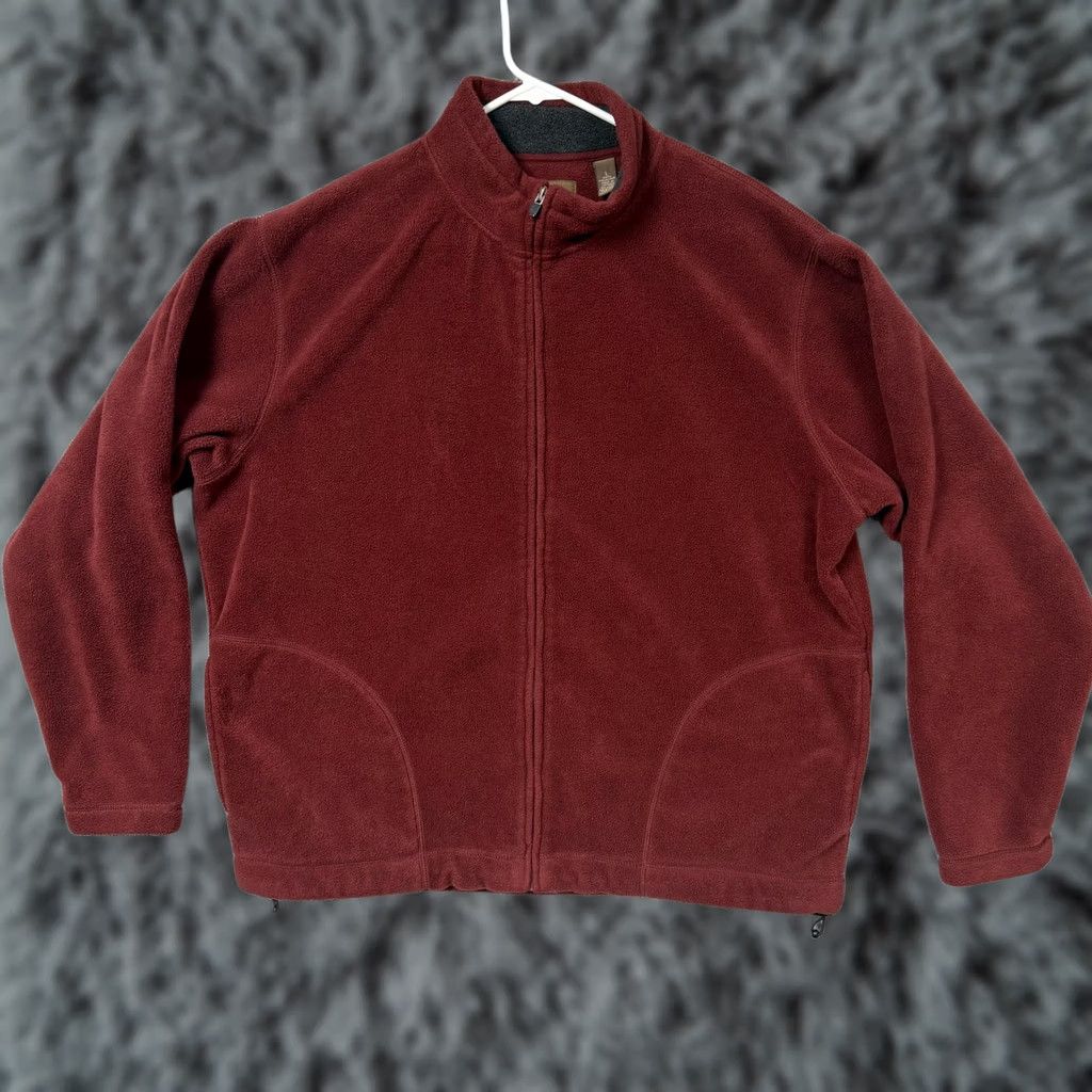 Vintage Consensus Jacket Mens L Red Fleece Full Zip Autumn Y2K Cabincore Hiking Casual Travel Pockets Stainless Size US L / EU 52-54 / 3 - 1 Thumbnail