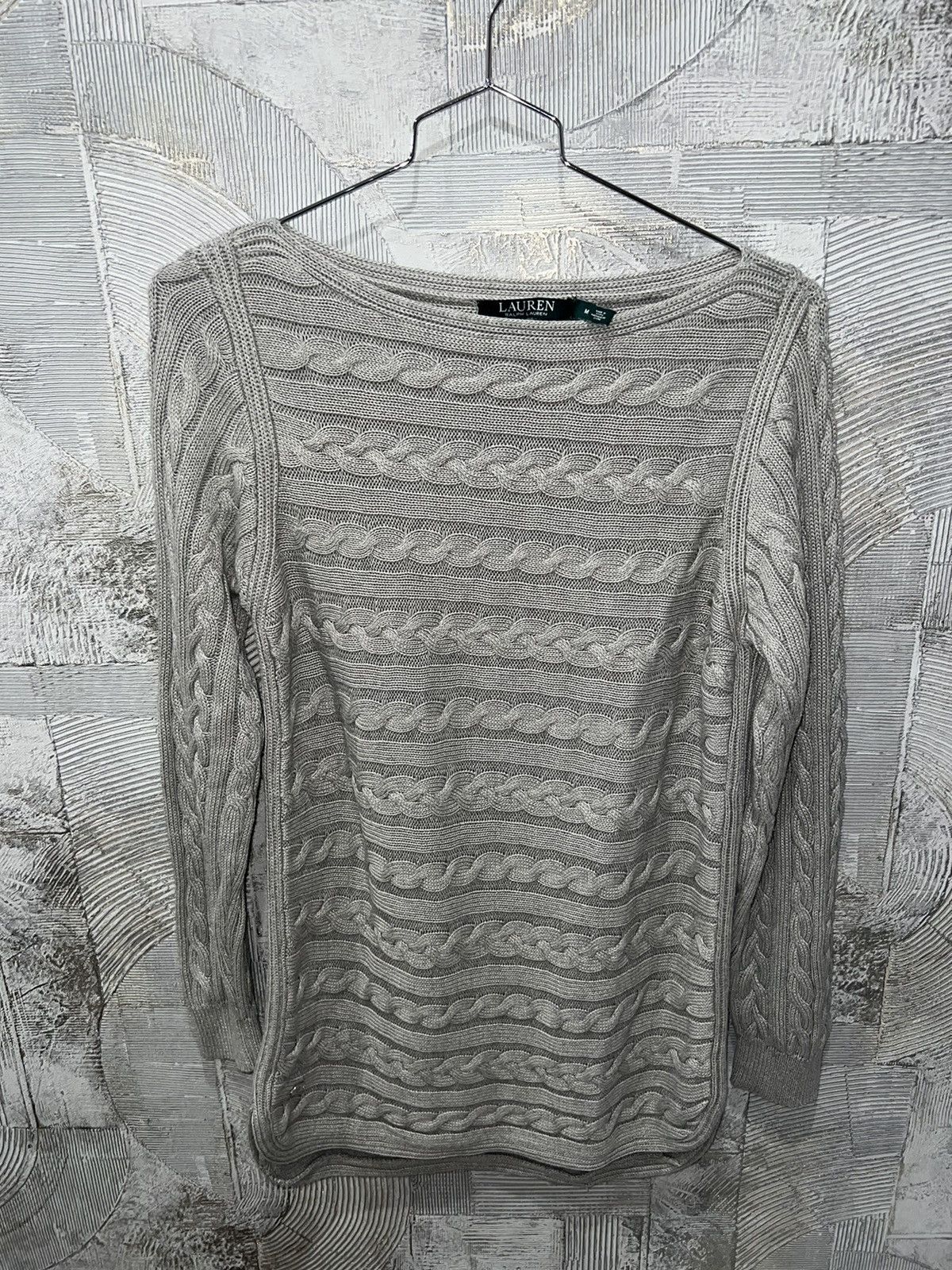 Polo Ralph Lauren × Vintage Polo Ralph Lauren Vintage Green Label knitted sweater gray Size M / US 6-8 / IT 42-44 - 1 Thumbnail