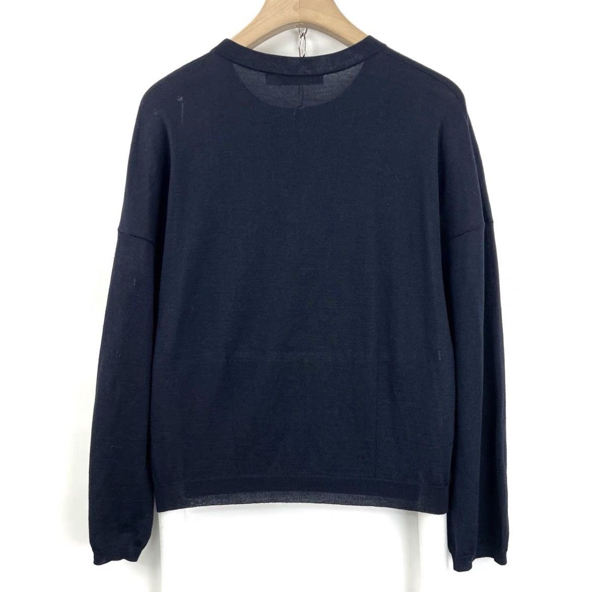 Dior Dior Navy Blue Emblem Embroidered Knit Sweater K12 Size S / US 4 / IT 40 - 2 Thumbnail
