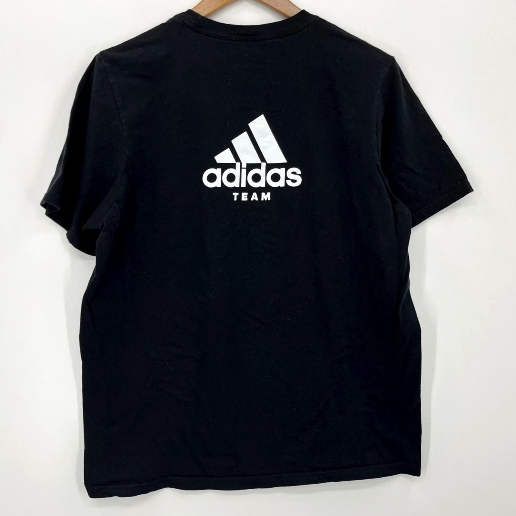 Adidas Adidas T-Shirt Men's L Black Short Sleeve Crew Neck Logo Size US L / EU 52-54 / 3 - 6 Thumbnail