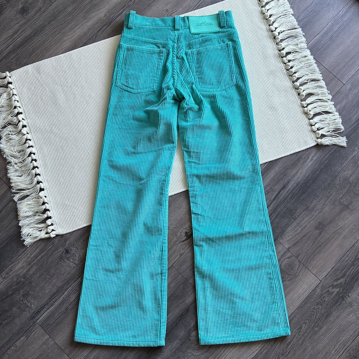 Marc Jacobs Marc Jacobs Corduroy Flared Turquoise Wide Leg Jeans Size 27" / US 4 / IT 40 - 11 Thumbnail