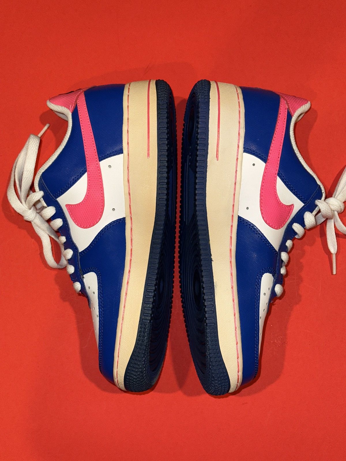 Nike NOS Vtg NIKE Air Force 1 AF-1 '82 Pink & Blue Deadstock 7M Size US 7 / EU 40 - 8 Thumbnail