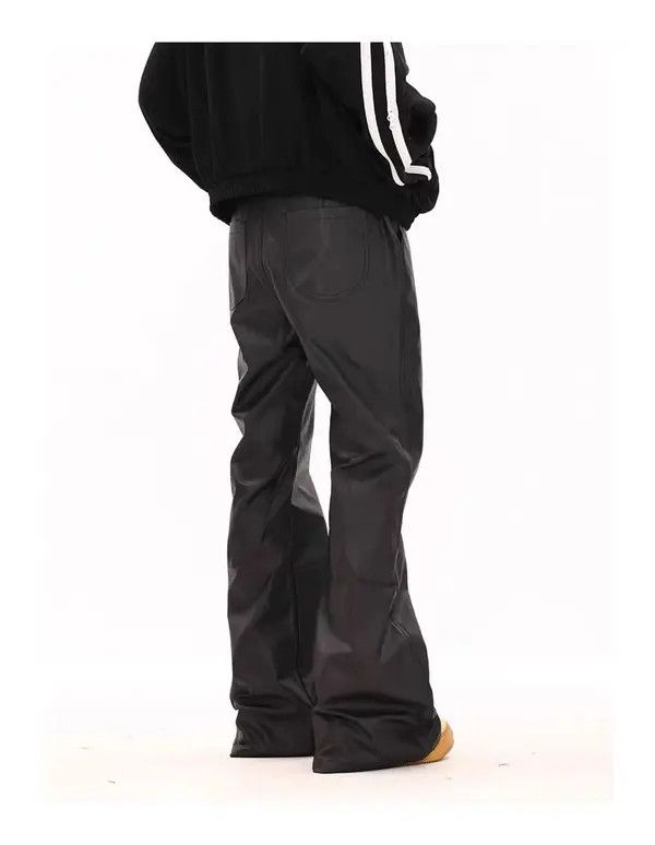 Japanese Brand Vintage street punk micro flare casual leather pants Size US 34 / EU 50 - 7 Thumbnail