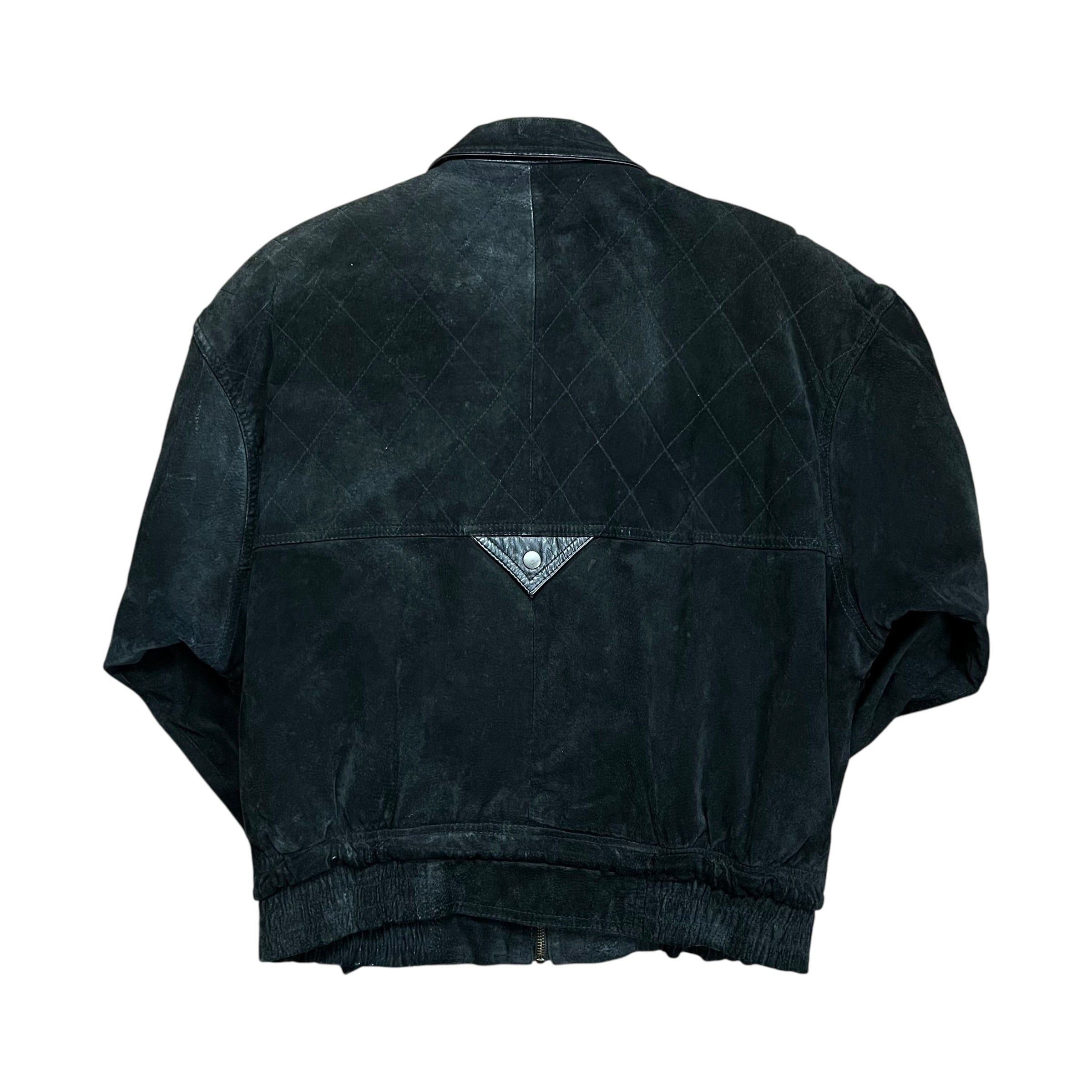 Vintage Byrnes & Baker Black Leather Bomber Jacket - M Size US M / EU 48-50 / 2 - 5 Thumbnail