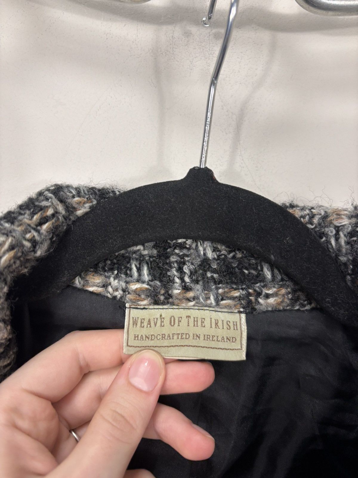 Other Vintage Weave Of The Irish Women’s Wool Blend Tweed Jacket Size L / US 10 / IT 46 - 12 Thumbnail