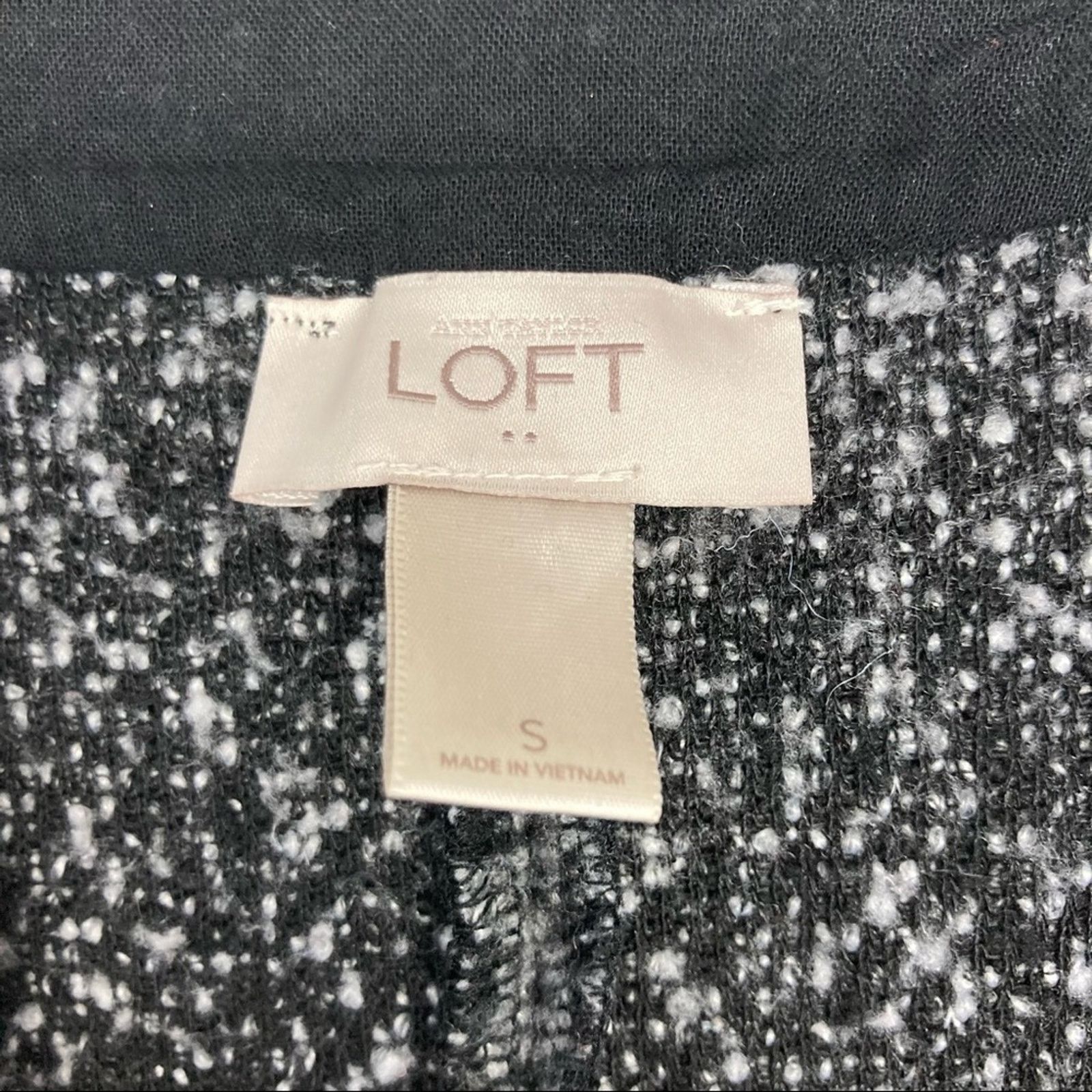 Loft Ann Taylor Loft Gray Speckled Open Front Cardigan Sz S Size S / US 4 / IT 40 - 2 Thumbnail