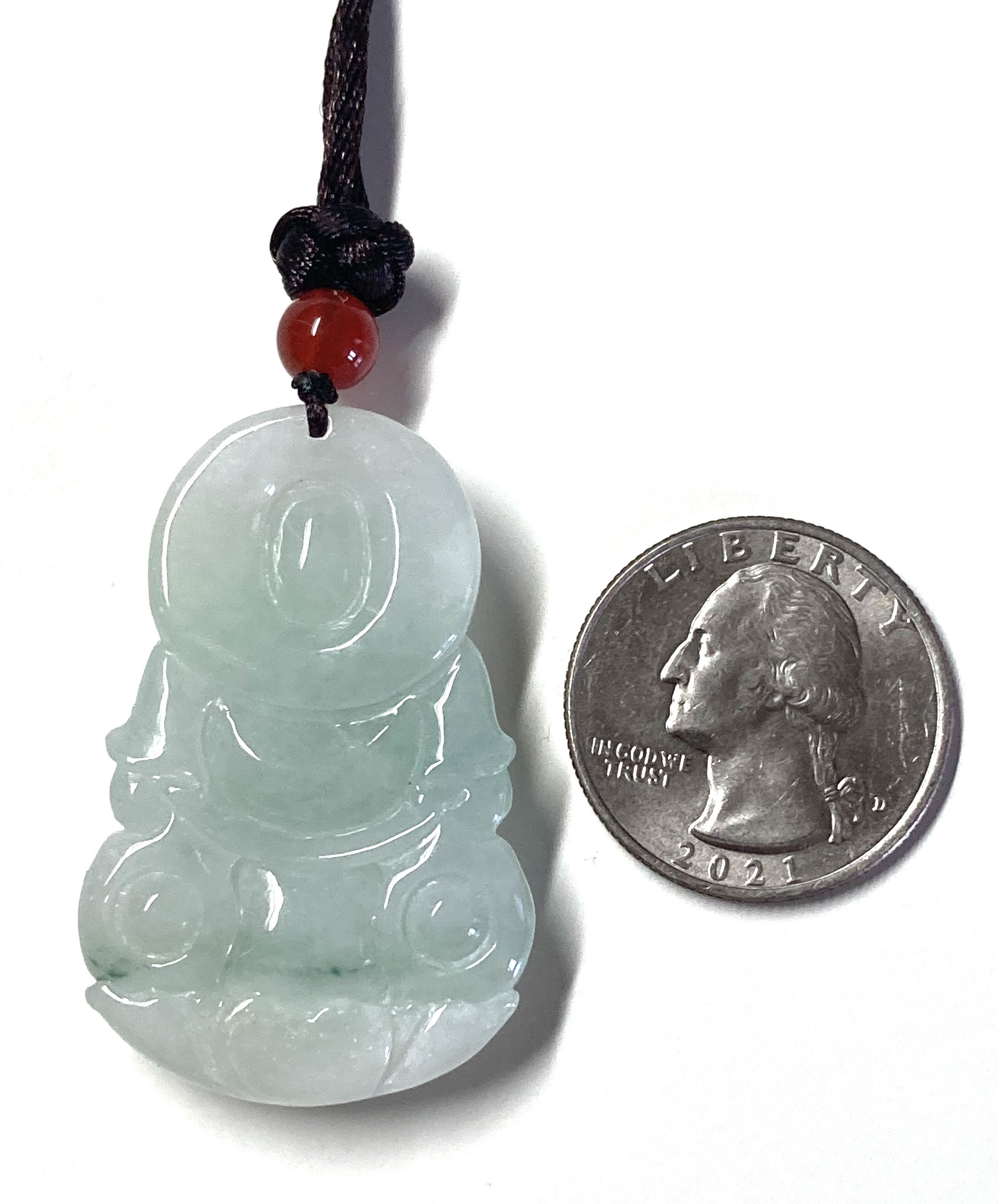 Other 60002 Certified Jadeite jade Guanyin Woman Buddha Pendant Size ONE SIZE - 4 Thumbnail