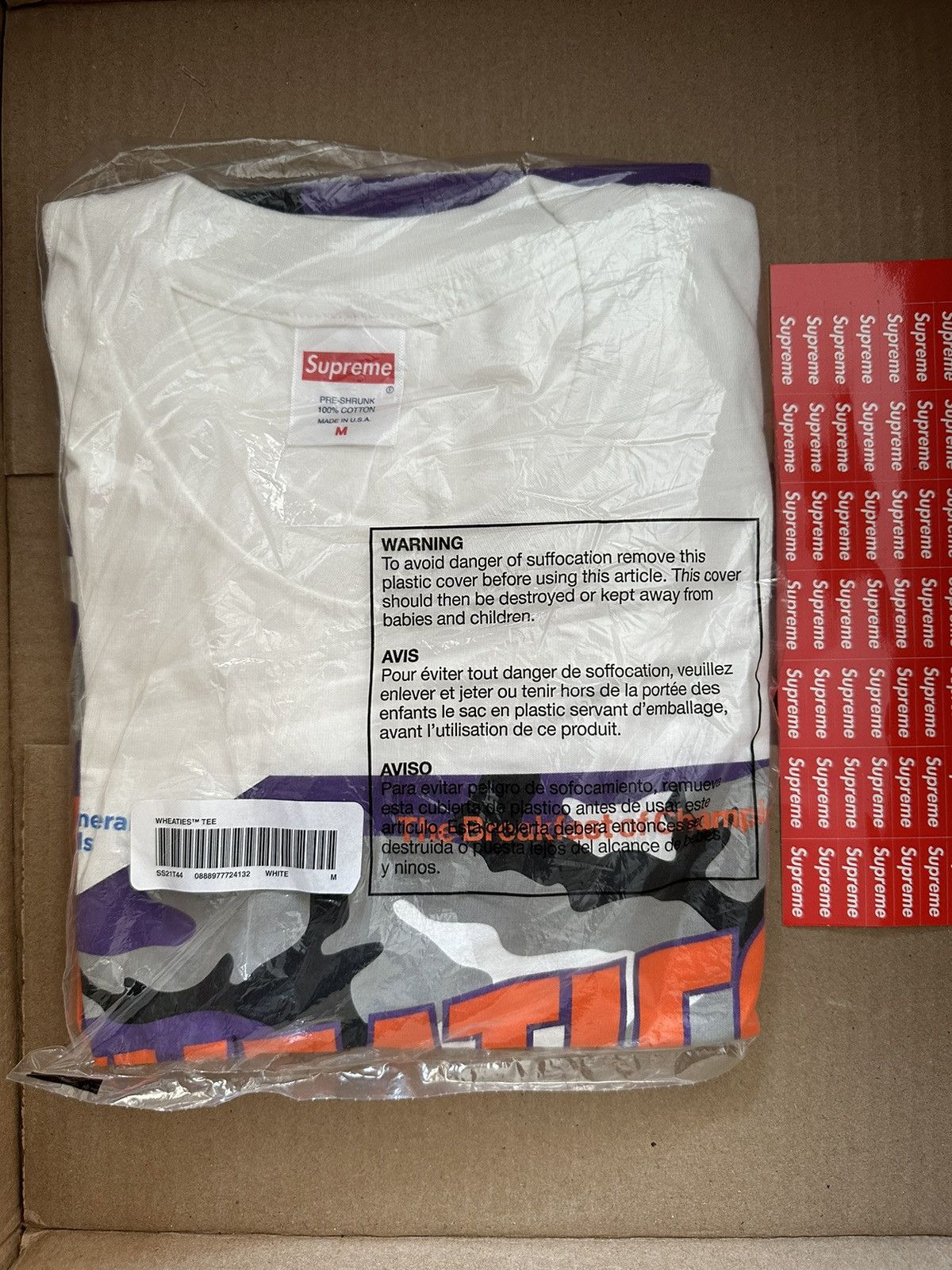 Supreme Supreme Wheaties Tee Size US M / EU 48-50 / 2 - 3 Thumbnail