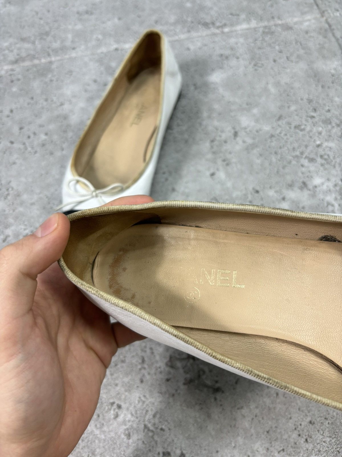Chanel Chanel Lambskin & Patent Calfskin Ballet Flats Vintage 00s Size US 11 / IT 41 - 7 Thumbnail