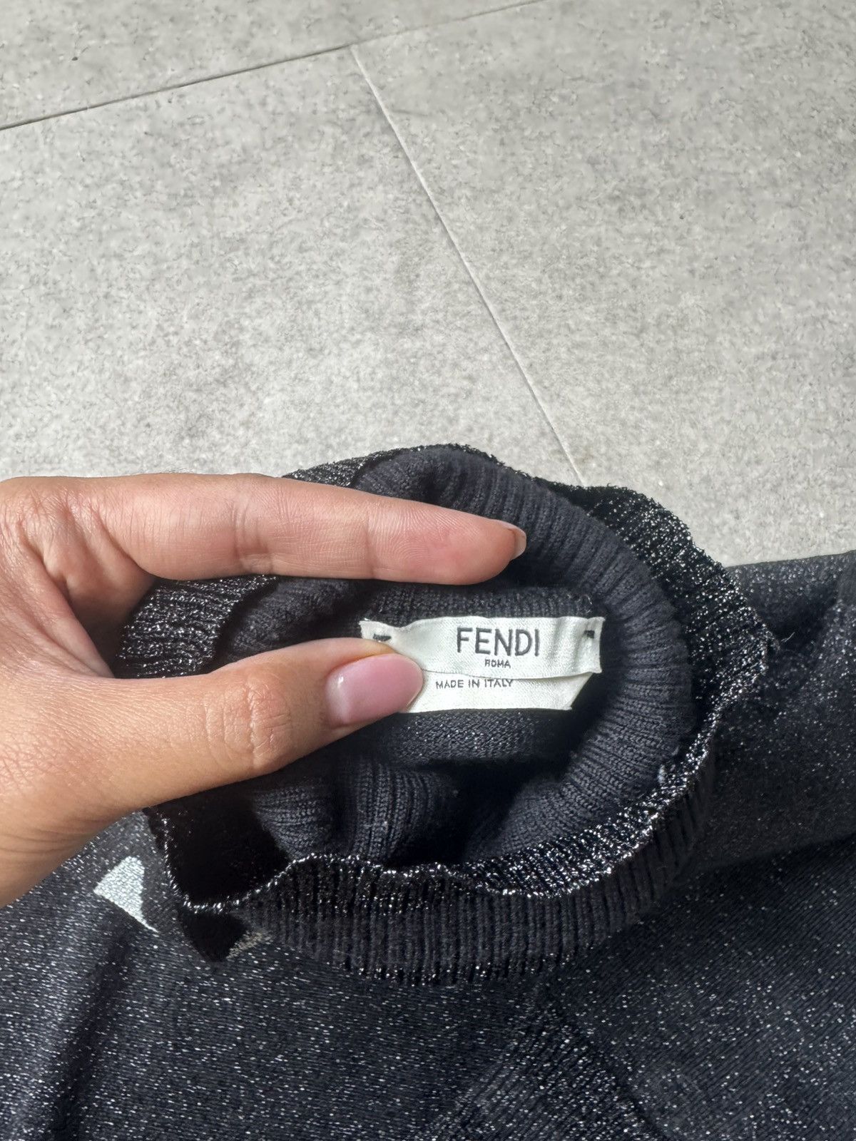 Fendi Fendi Monster Eyes Lurex & Wool Turtleneck Sweatshirt Size M / US 6-8 / IT 42-44 - 4 Thumbnail