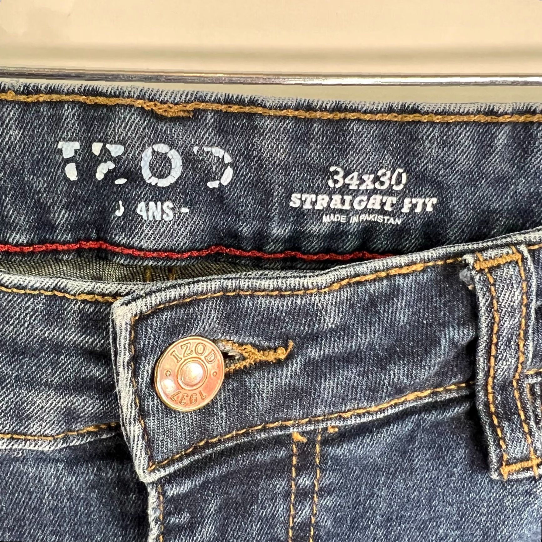 Izod IZOD Jeans Main Selling Point IZOD Straight Fit Jeans Mens Size 34 Blue 34 X 30 Regular Mens Size US 34 / EU 50 - 5 Thumbnail