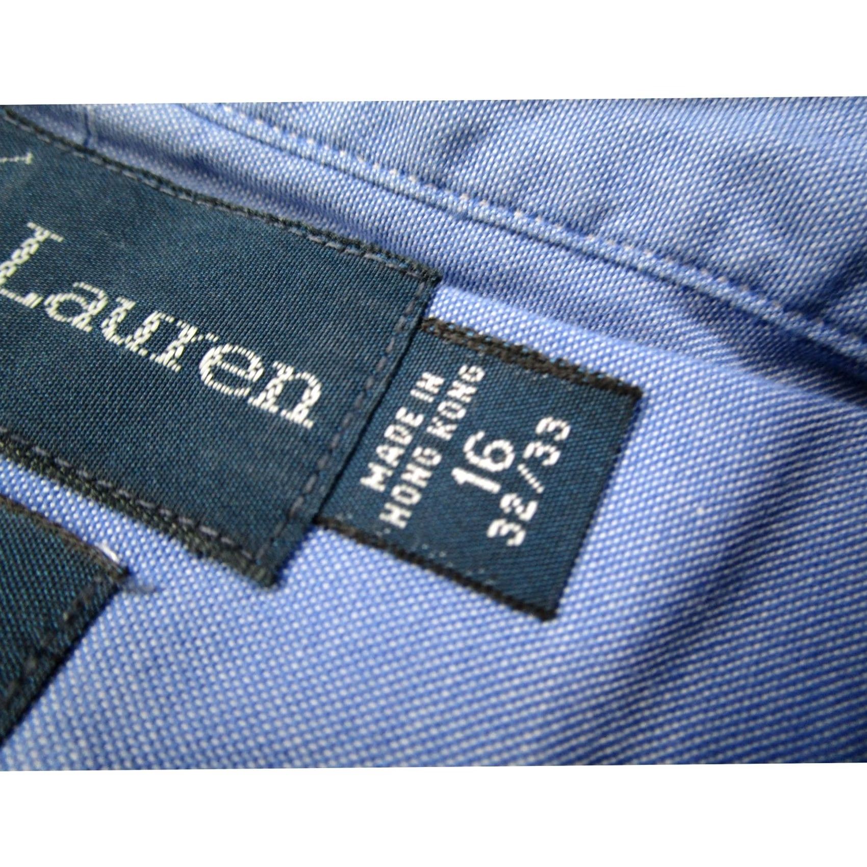 Ralph Lauren VINTAGE Ralph Lauren Shirt Mens 16 32/33 Blue Pinpoint Oxford Button Down Yarmouth Y2K Size US L / EU 52-54 / 3 - 4 Thumbnail