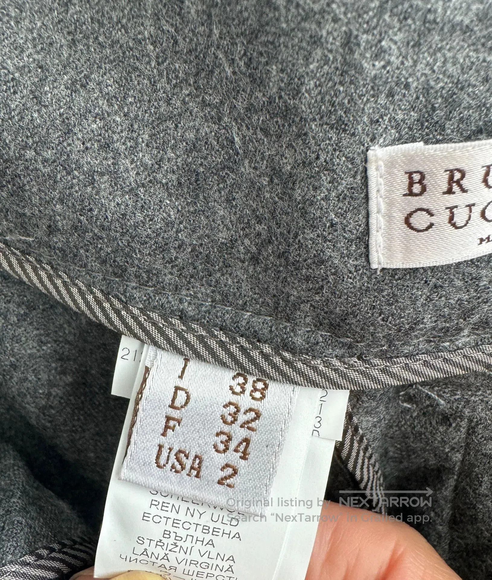 Brunello Cucinelli Brunello Cucinelli Women's Wool Trousers. Size 37" - 6 Thumbnail